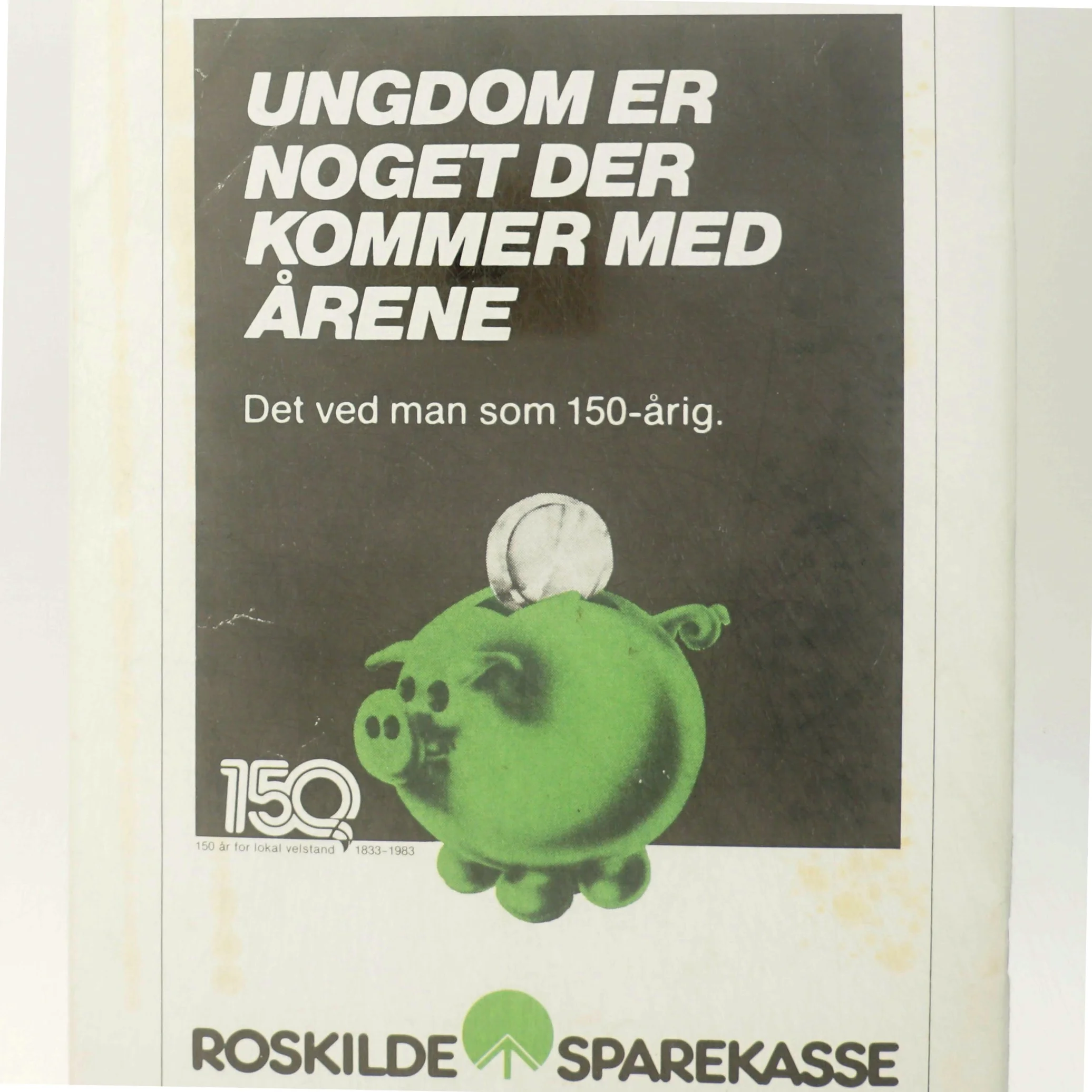 Reklameplakat og julekort fra Roskilde Sparekasse