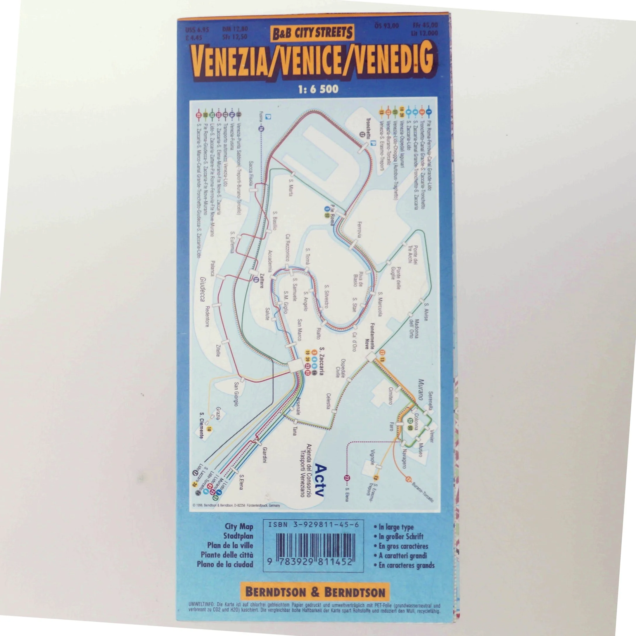 Venedig Bykort fra Berndtson & Berndtson