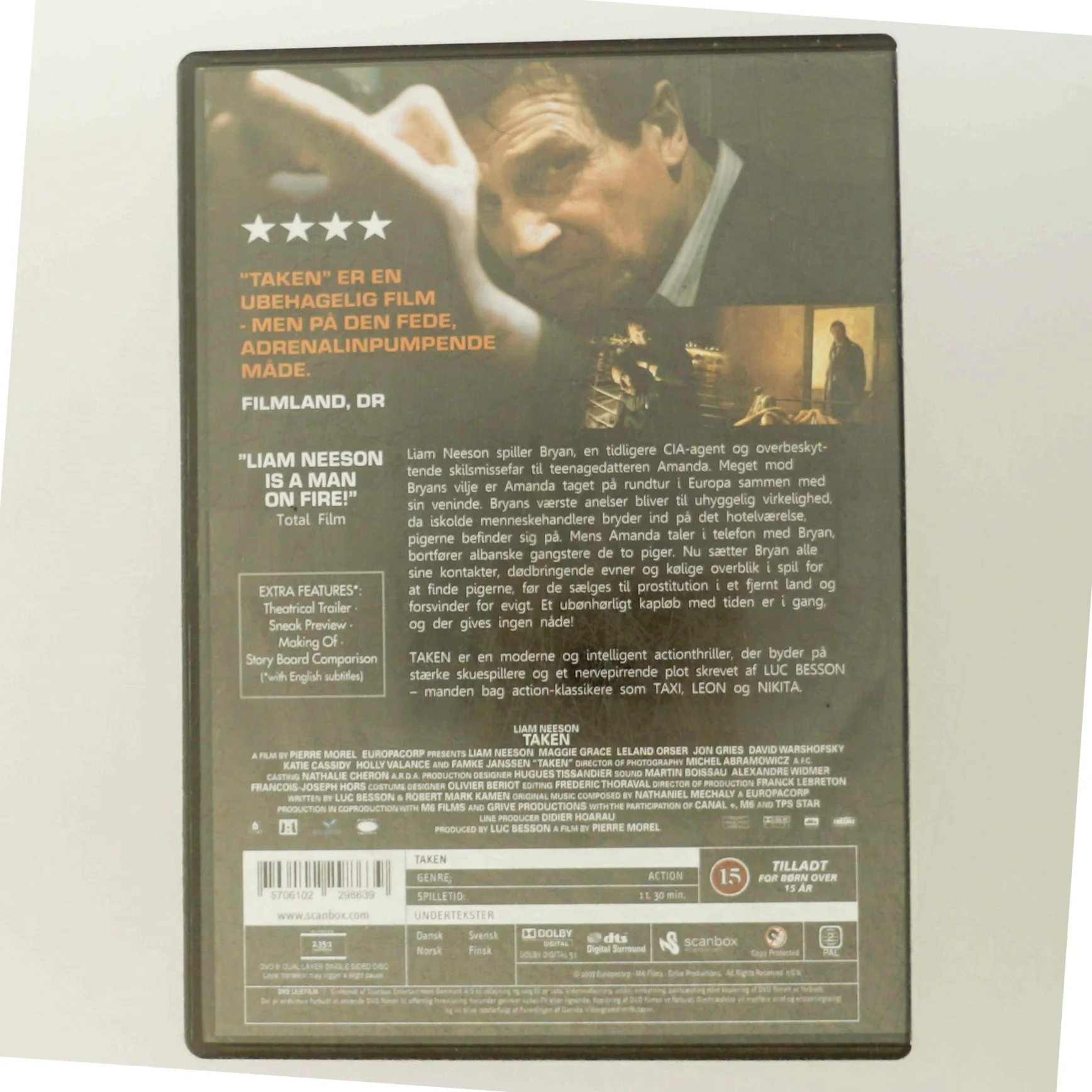 DVD-film 'Taken' Extended Harder Cut fra Scanbox Entertainment
