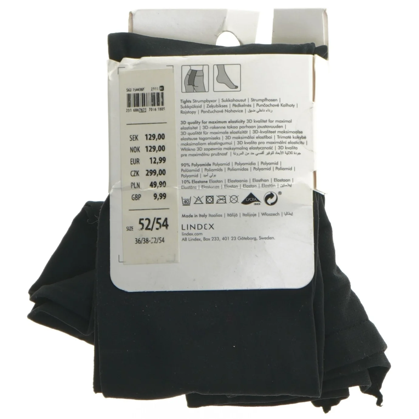 Sort strømpebukser Lindex 2XL fra Lindex (str. 2 xl)