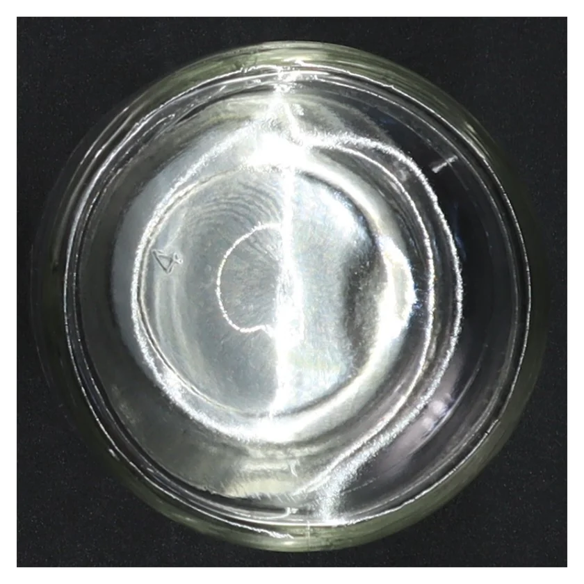 Glasbeholder med metal låg fra Søstrene Grene (str. Ø 7,5 x 8,5 cm)