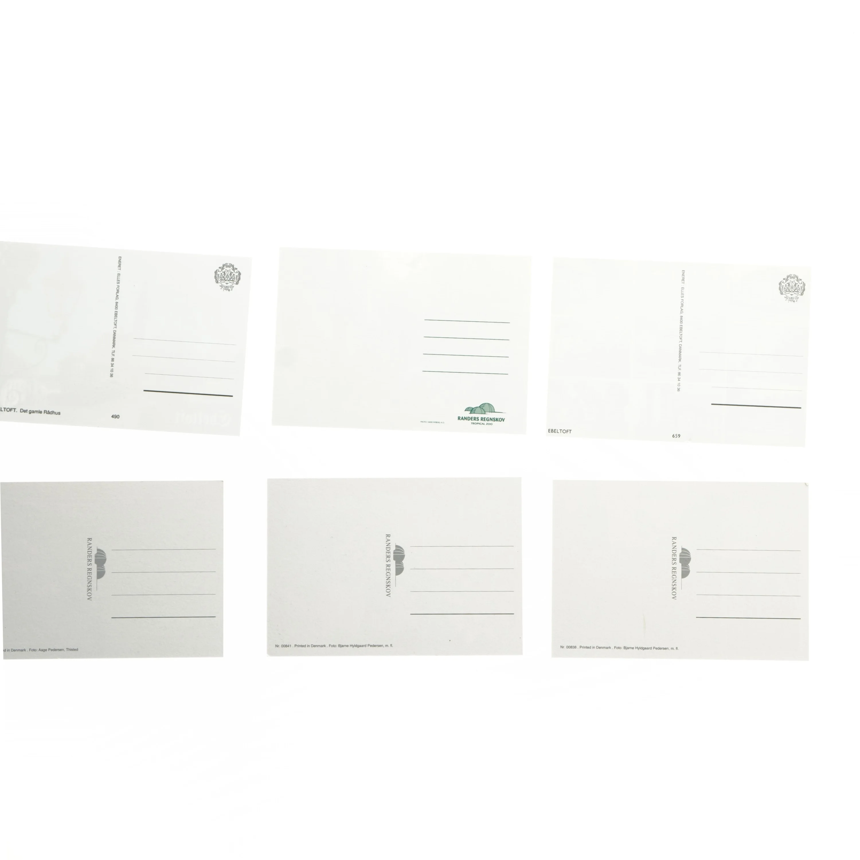 Postkort, 6 stk (str. 6 stk 15x10,5 cm)