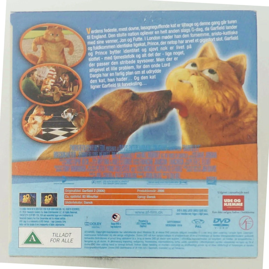 Garfield 2 DVD fra 20th Century Fox (str. Standard DVD-størrelse)