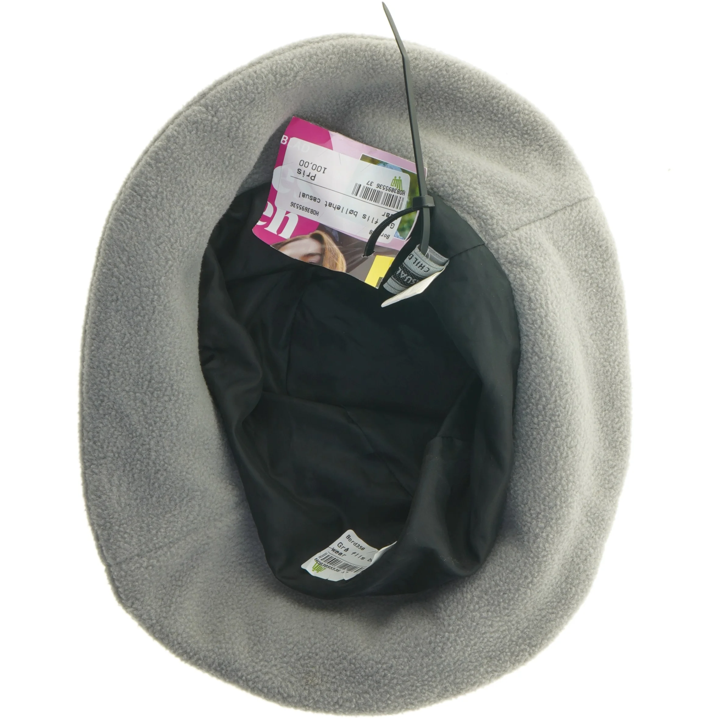 Grå hatte fra Casual Wear (str. Ø 23 cm)