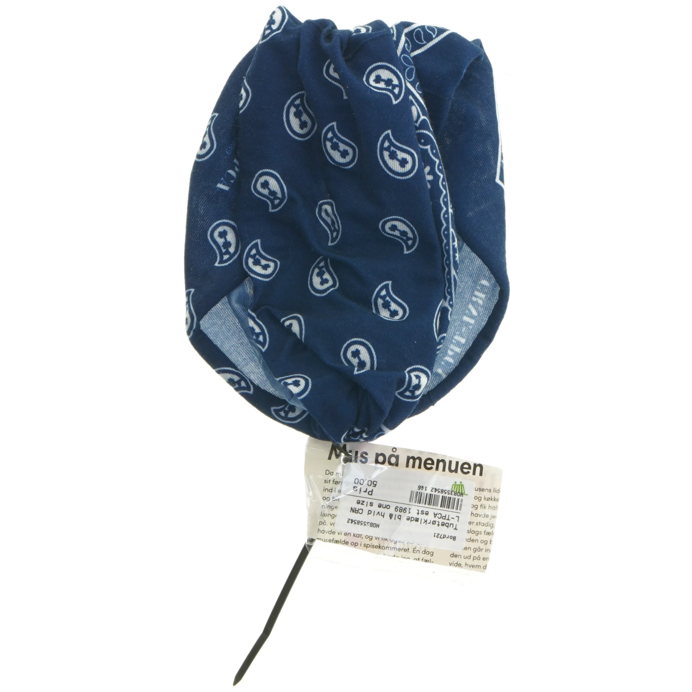 Blåt tørklæde (str. Ø 20 cm)