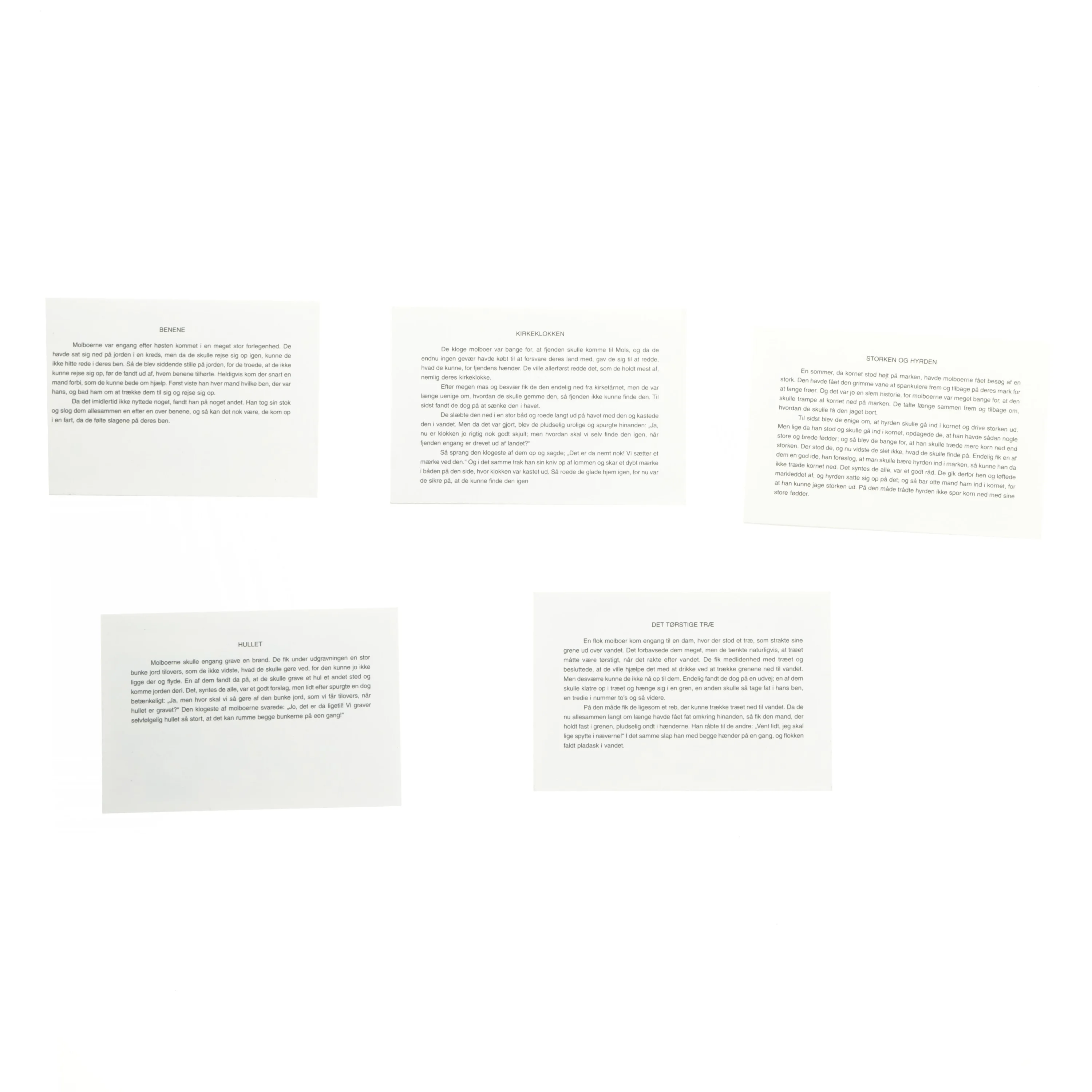 5 stk illustrationskort (str. 5 stk 15x10 cm)