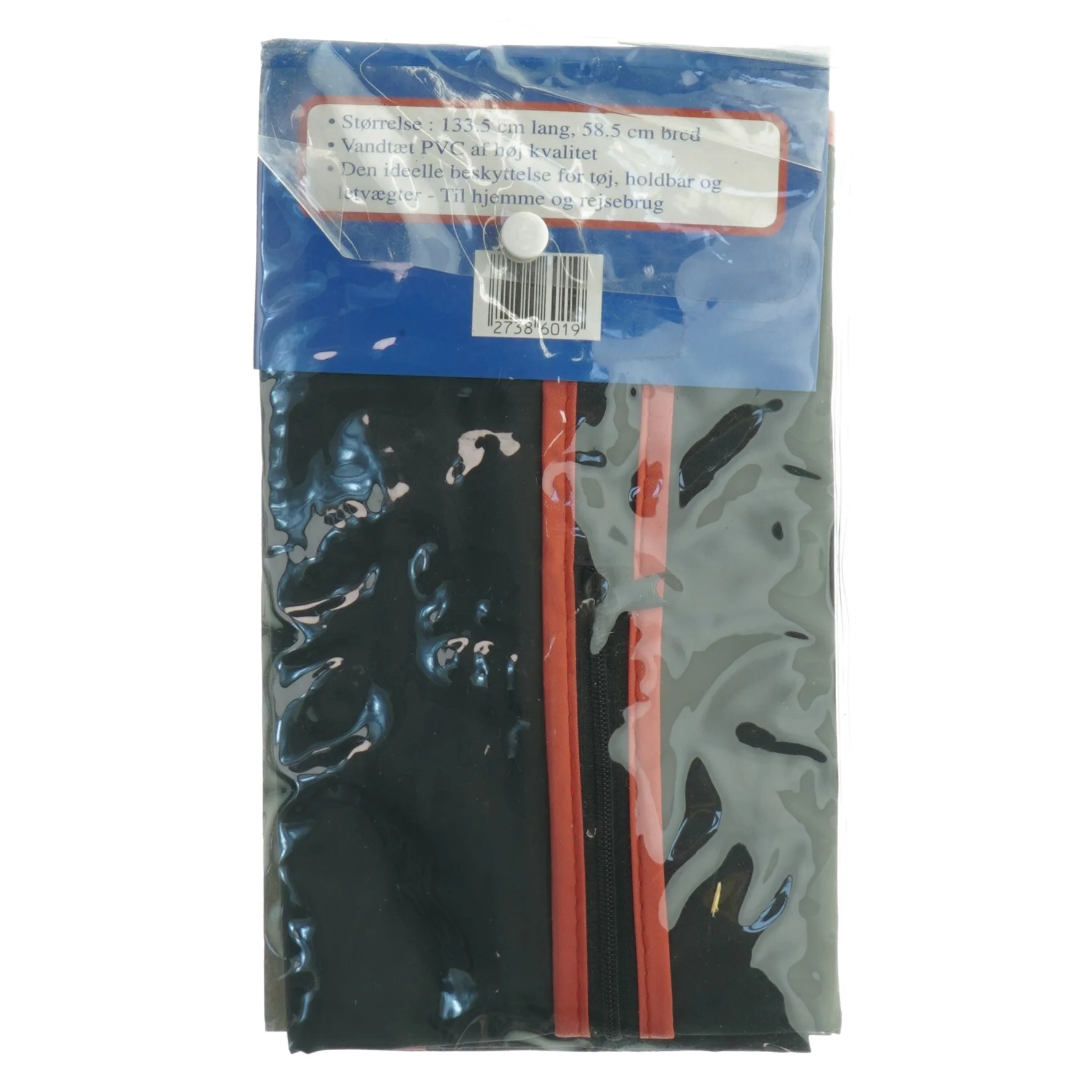 Klædepose til rejsebrug (str. Længde 133,5 bredde 58,5)