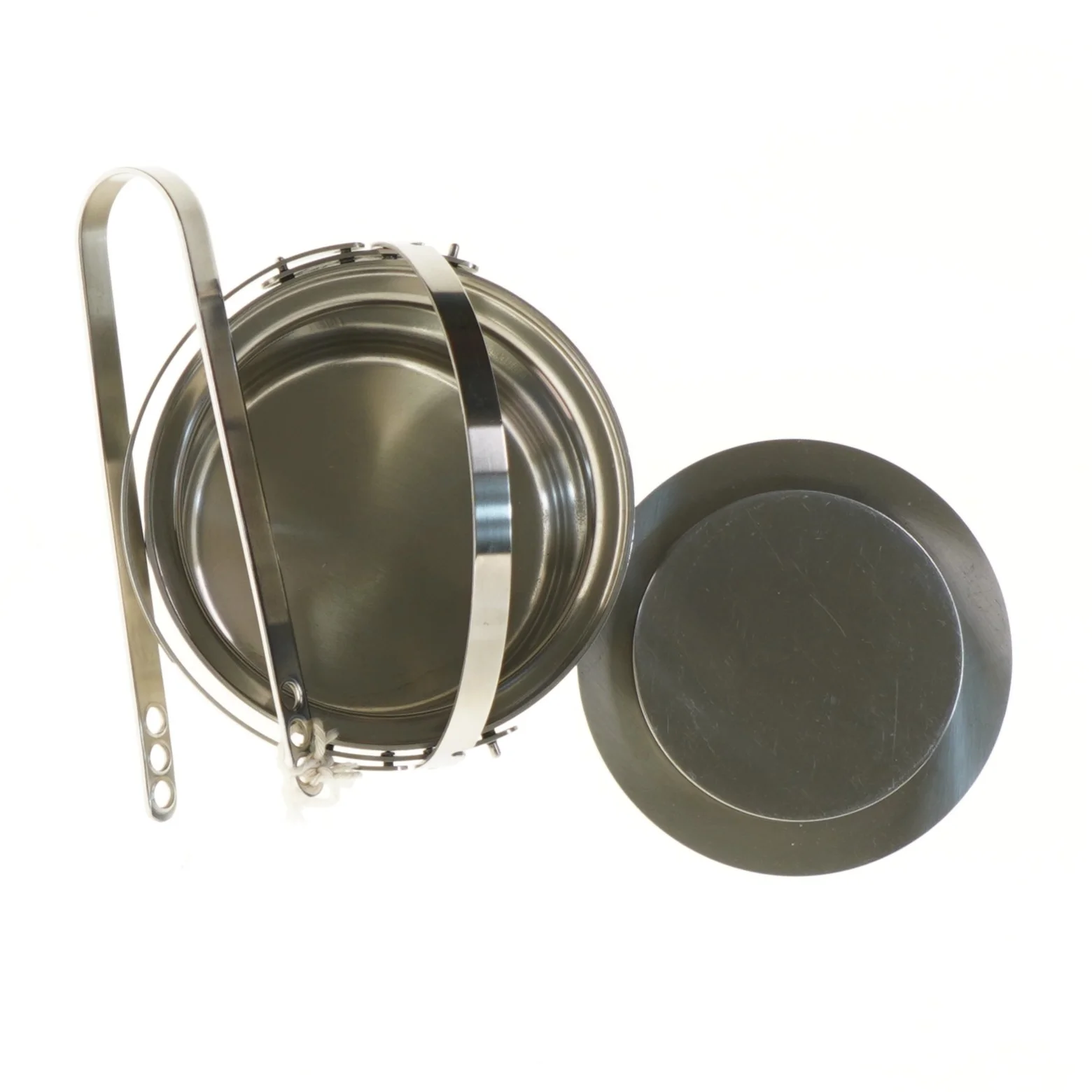 Stekton isspand med låg og istang (str. Ø 13 cm højde 11 cm)