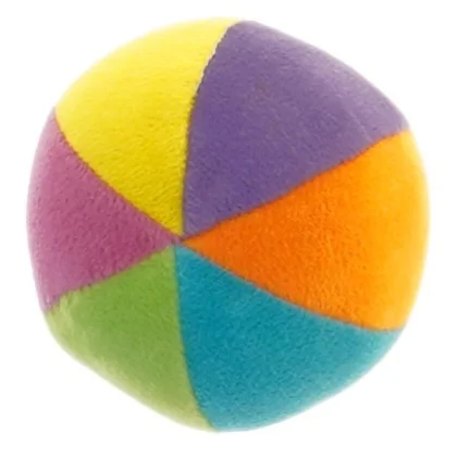 Blød farverig bold (str. Ø 8 cm)