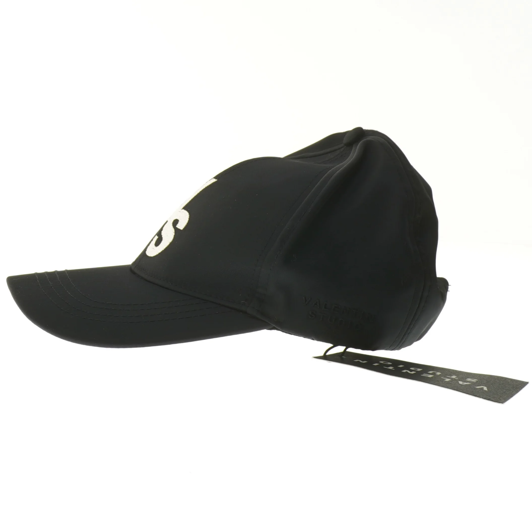 Sort kasket med justerbar rem fra Valentin Studio (str. 20 cm)