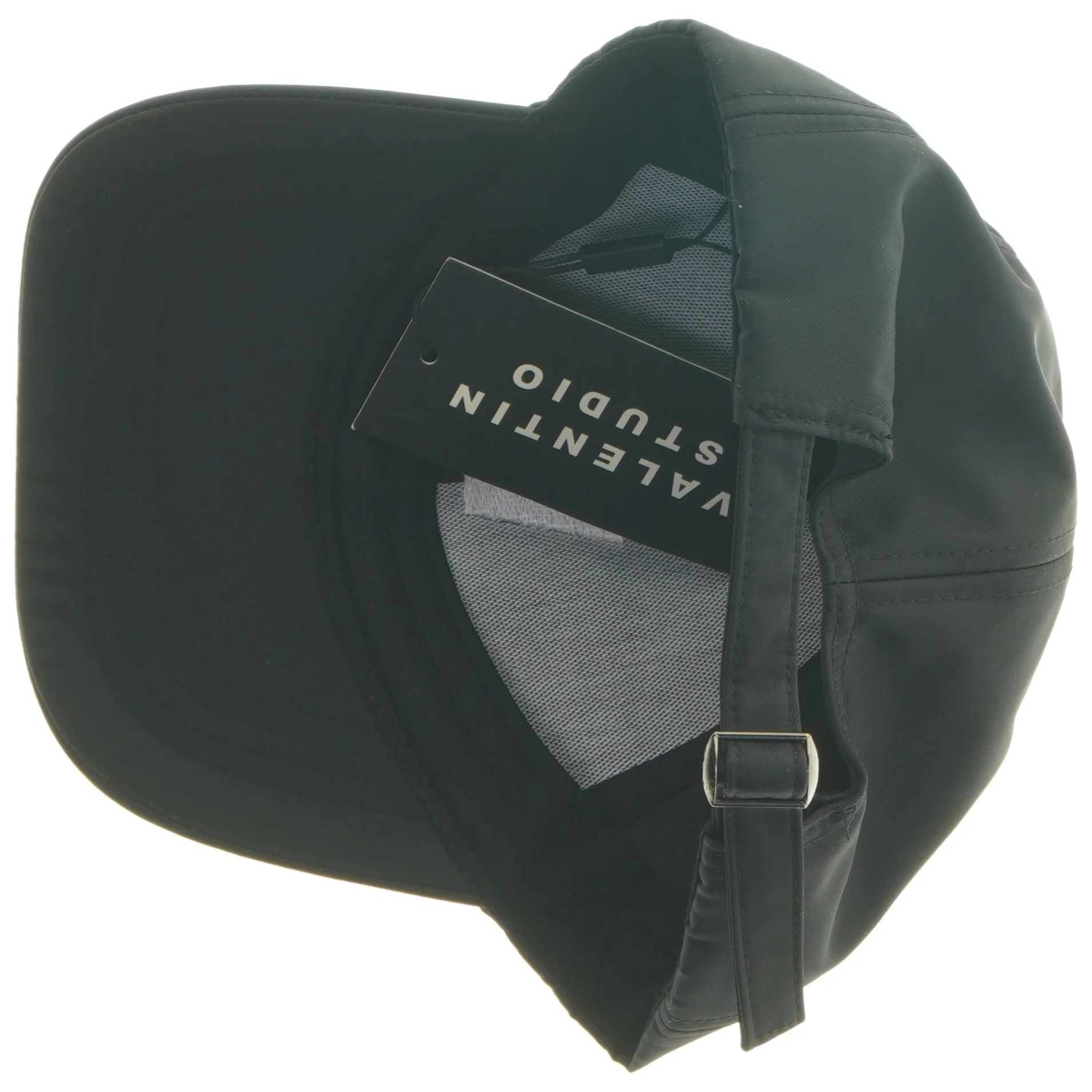 Sort kasket med justerbar rem fra Valentin Studio (str. 20 cm)