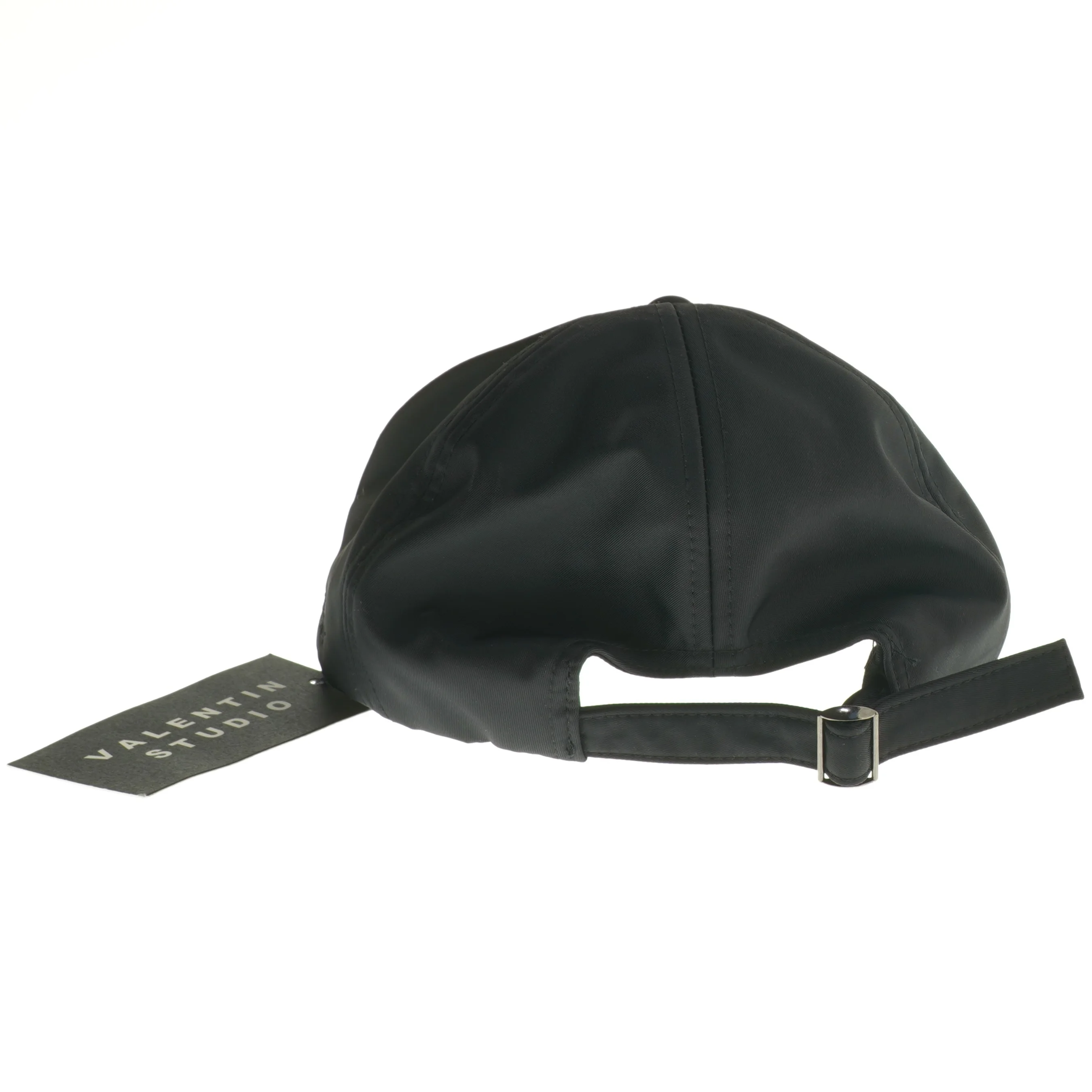 Sort kasket med justerbar rem fra Valentin Studio (str. 20 cm)