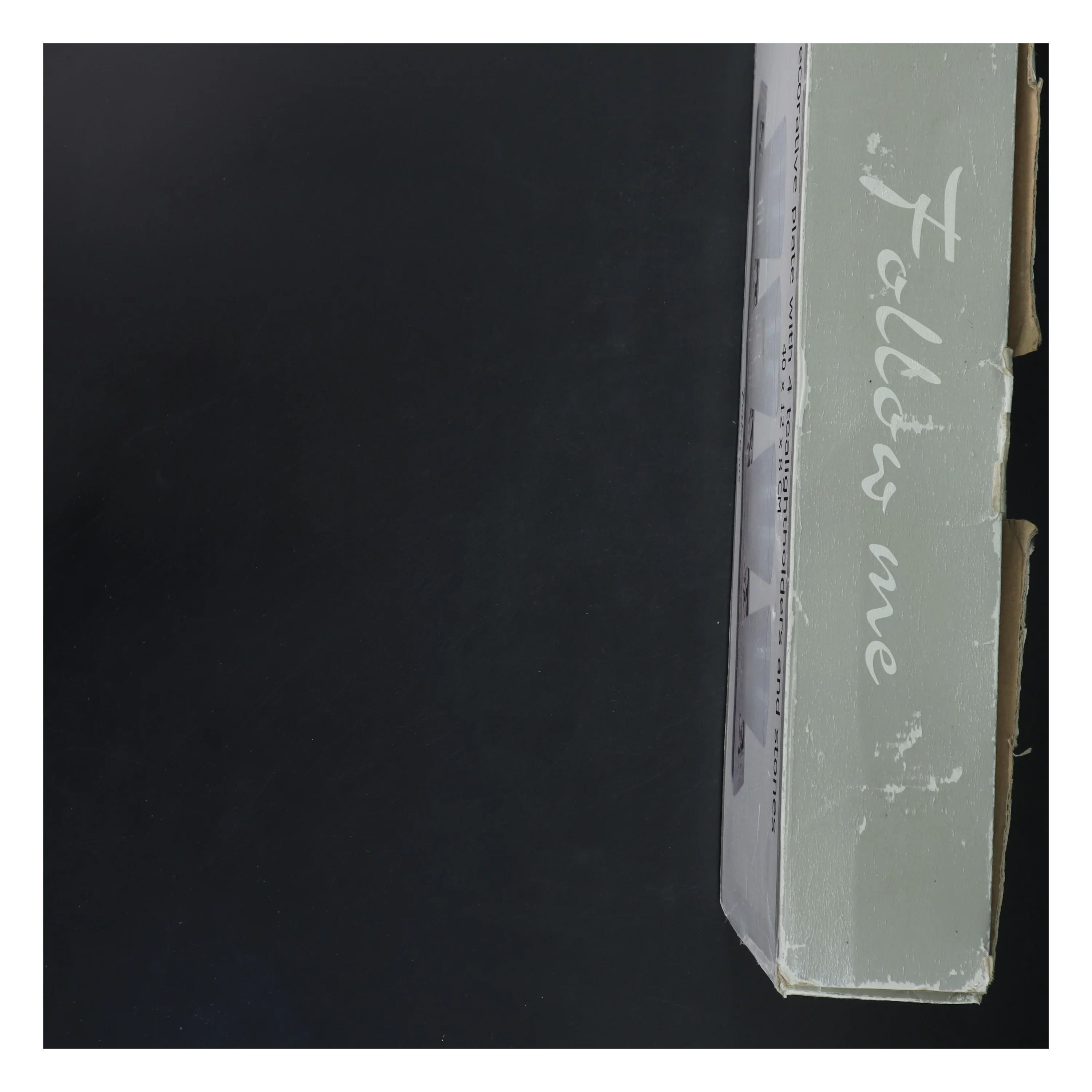 Dekorativ bakke med fyrfadsstager (str. 40x12,5 cm)