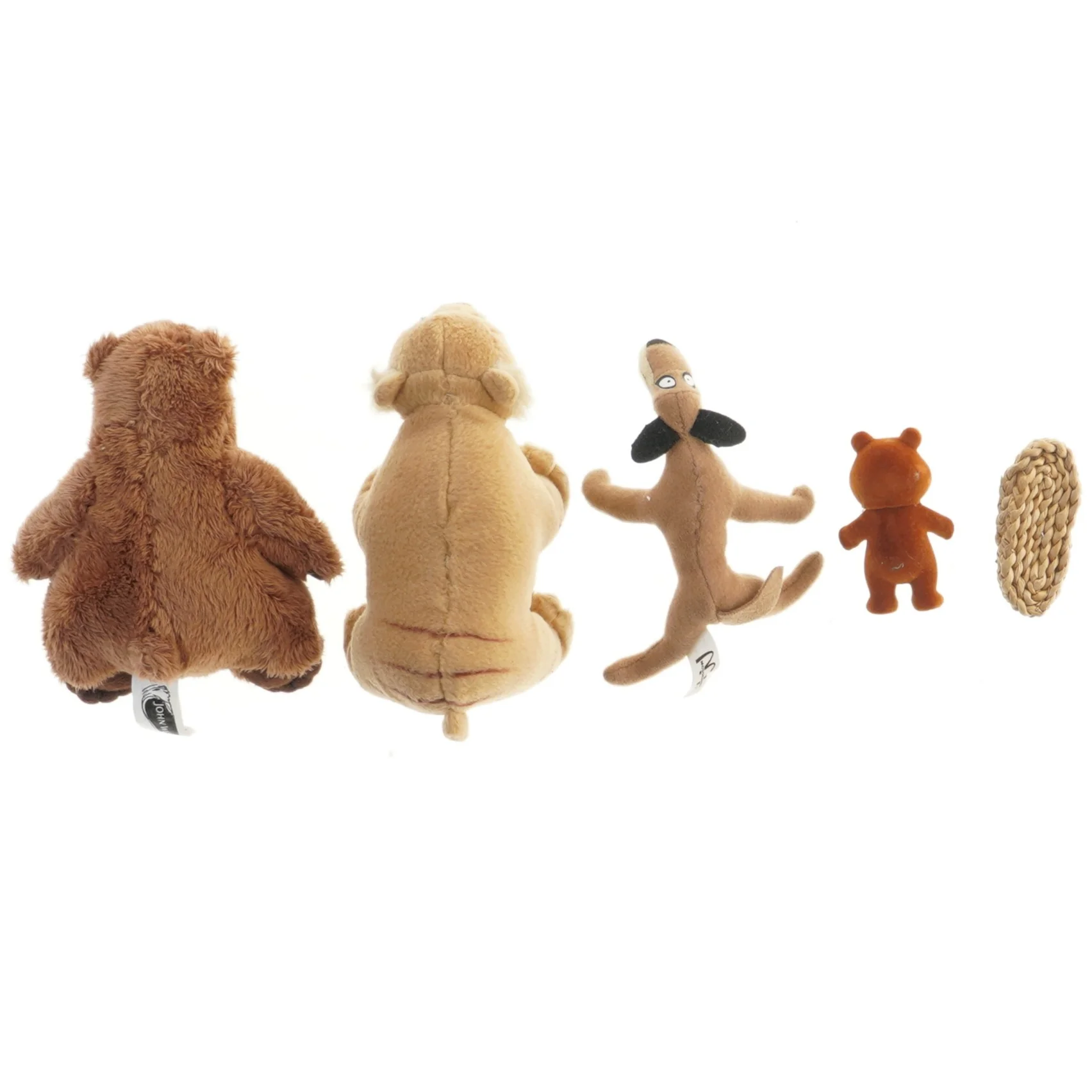 Sæt af små tøjdyr (str. 6-13 cm)