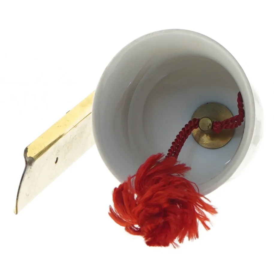 Porcelænsklokke med vægophæng (str. 17 cm)