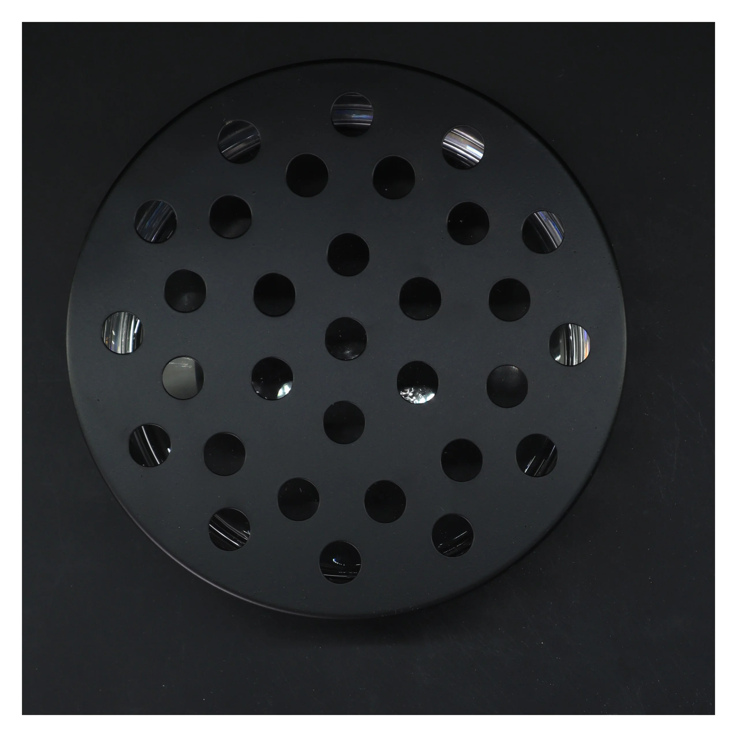 Glasvase med låg med huller i (str. Ø 20 cm)