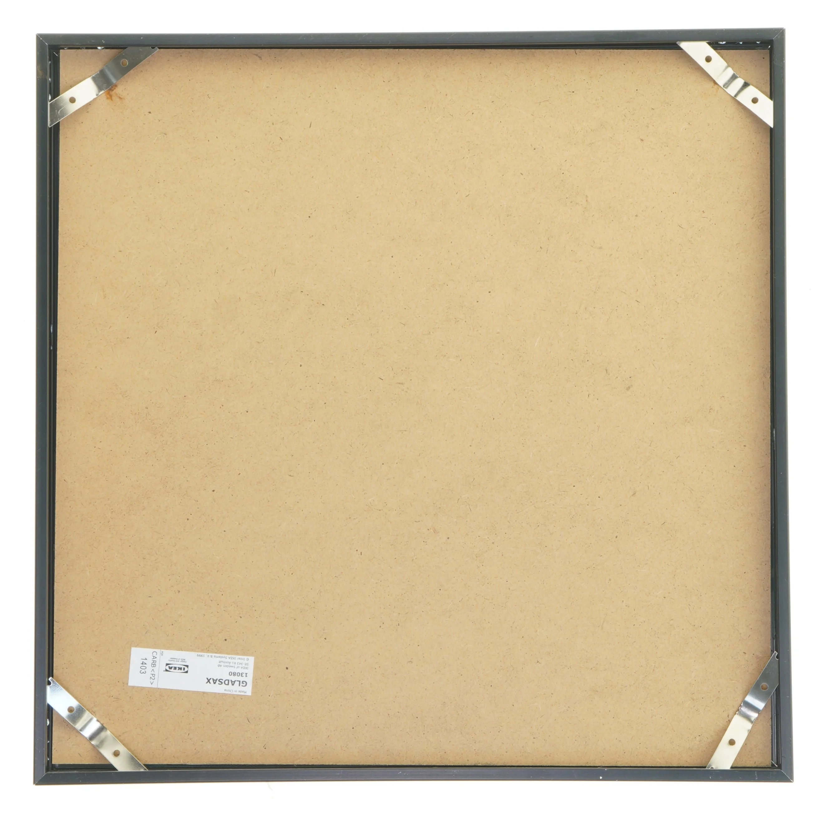 Kvadratisk sort billedramme fra IKEA (str. 33x33 cm)