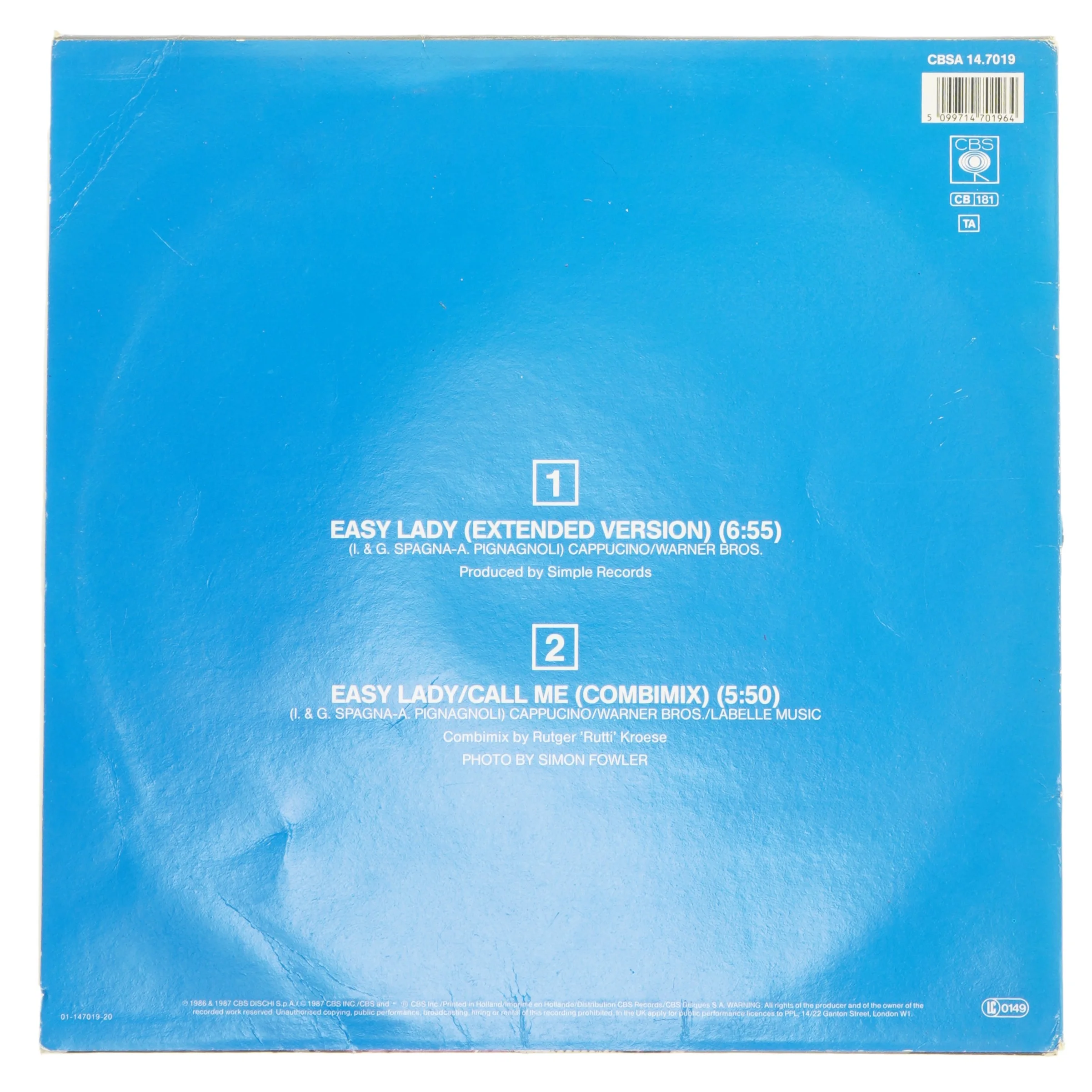 Spagna - Easy Lady Maxi Single 45 RPM fra CBS