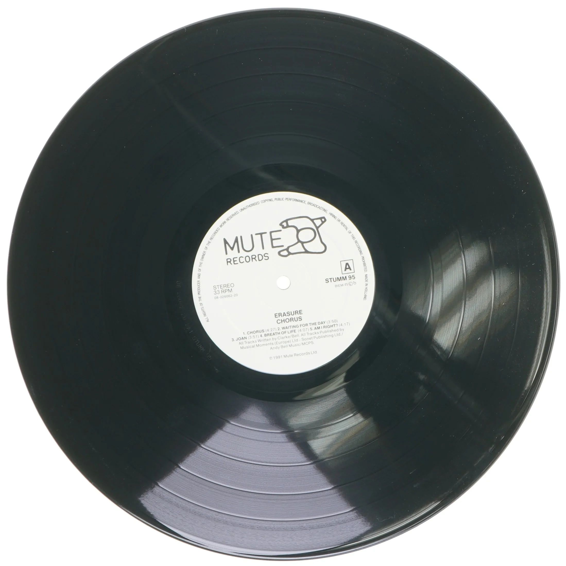 Erasure Chorus vinyl LP fra Mute Records