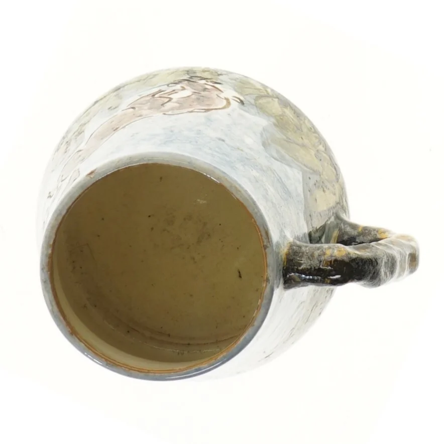 Keramikkrus med håndtag (str. Ø 9 cm længde 13 cm)