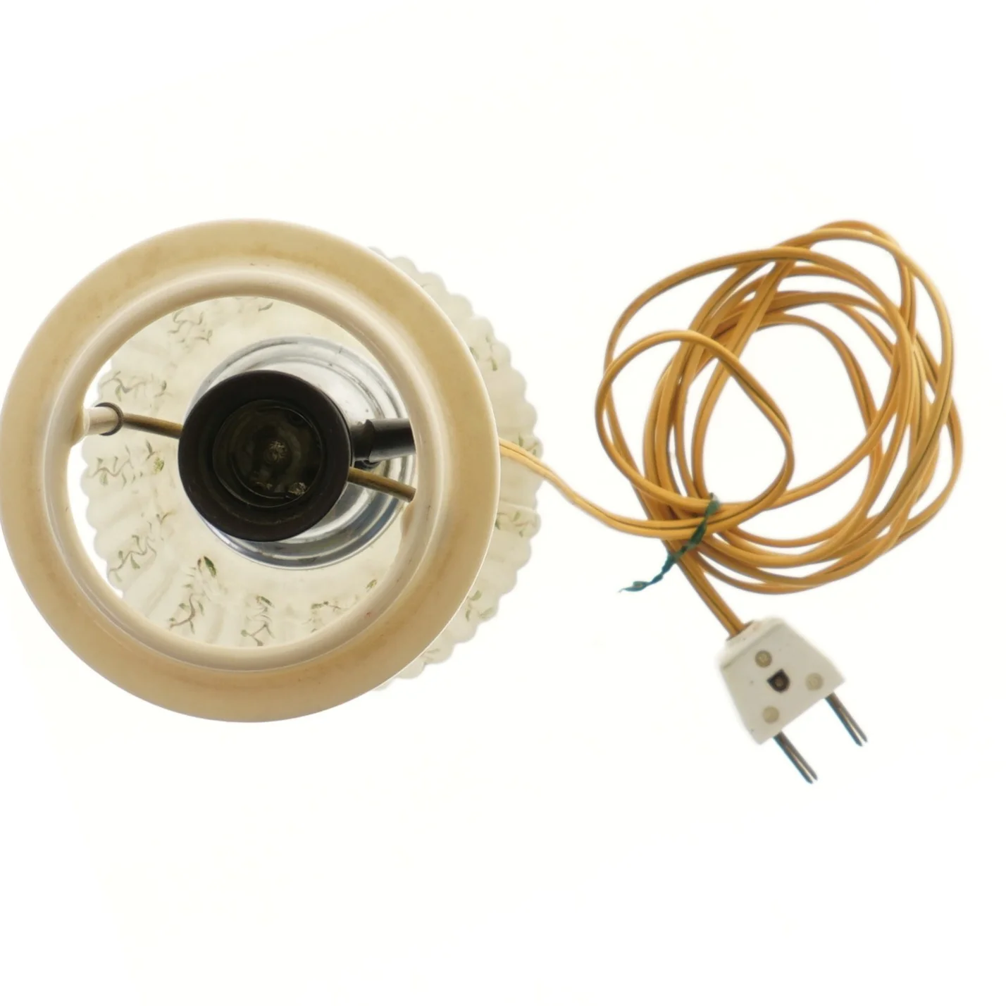 Bordlampe med glasbund (str. 38 cm)