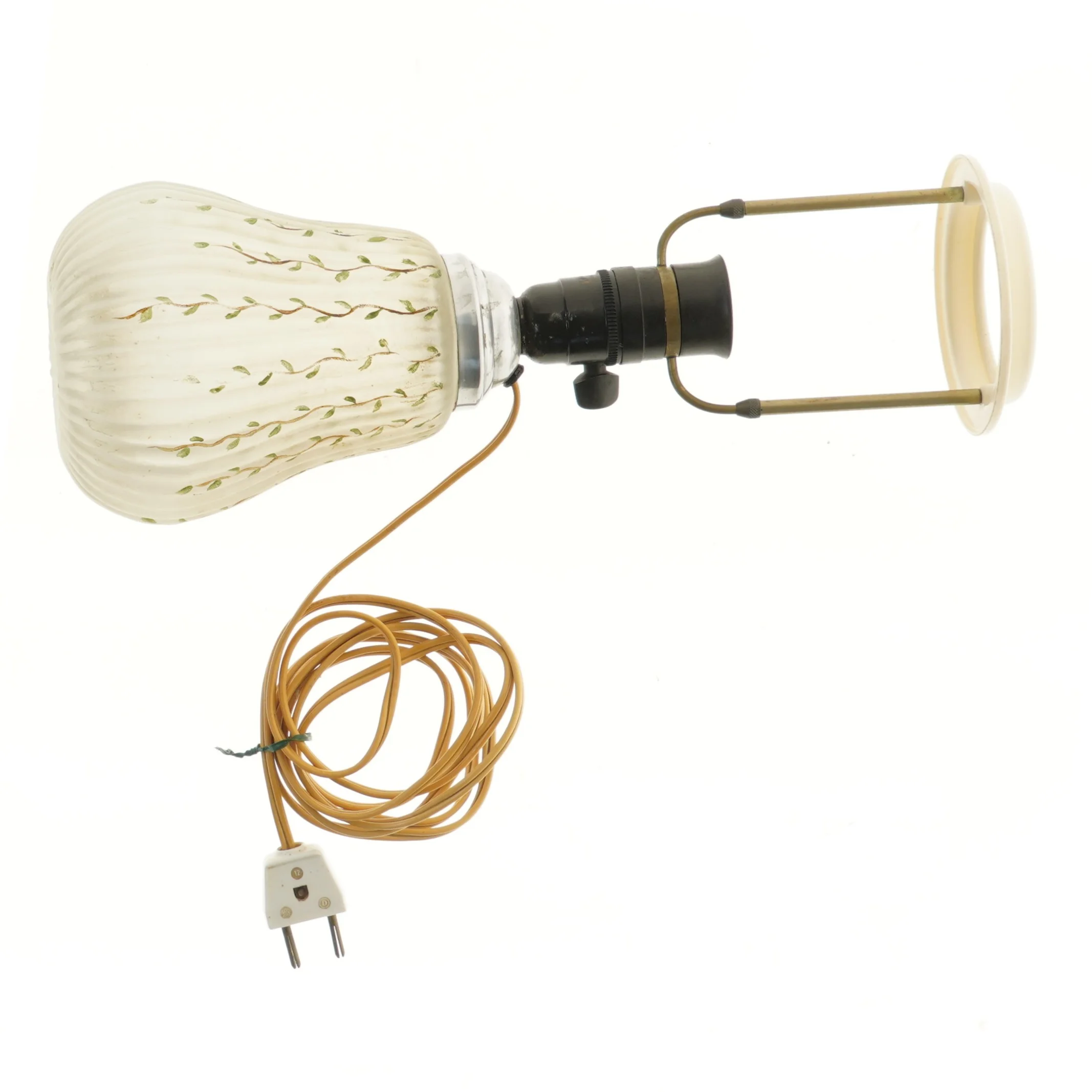 Bordlampe med glasbund (str. 38 cm)