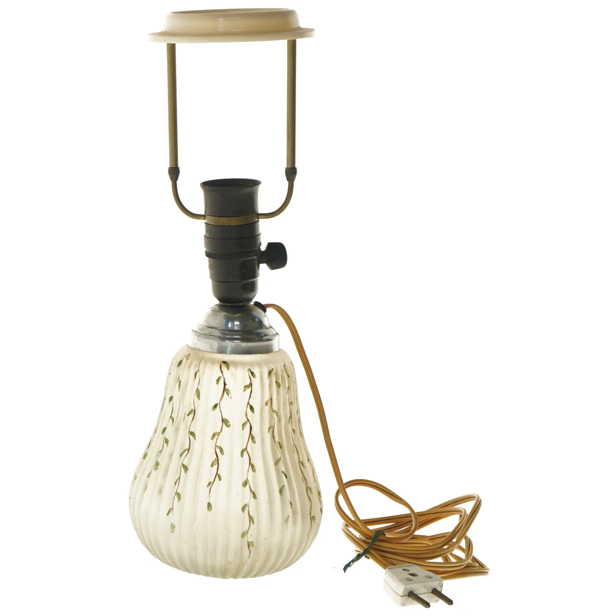 Bordlampe med glasbund (str. 38 cm)