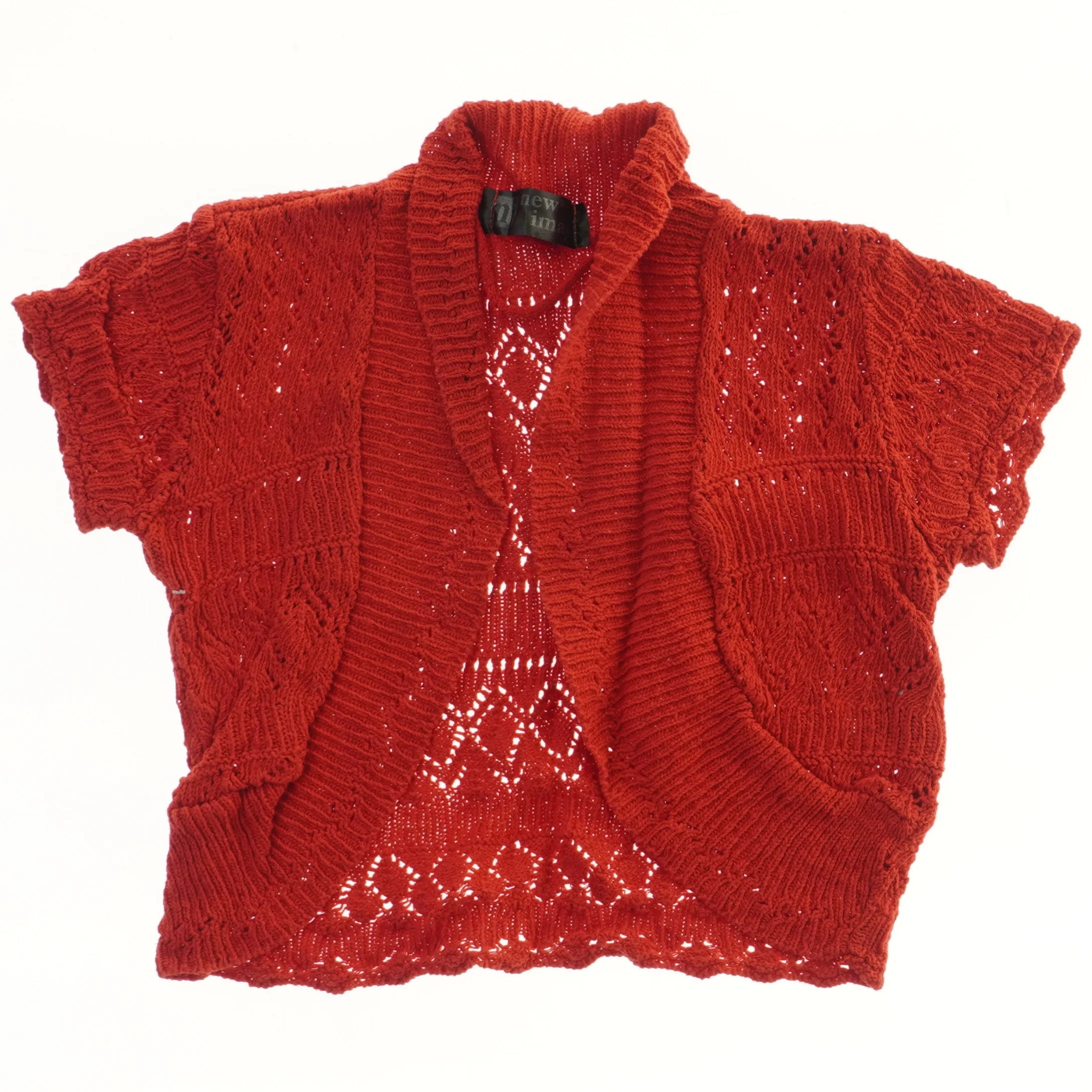 Strikket cardigan med korte ærmer fra New Image (str. 98)