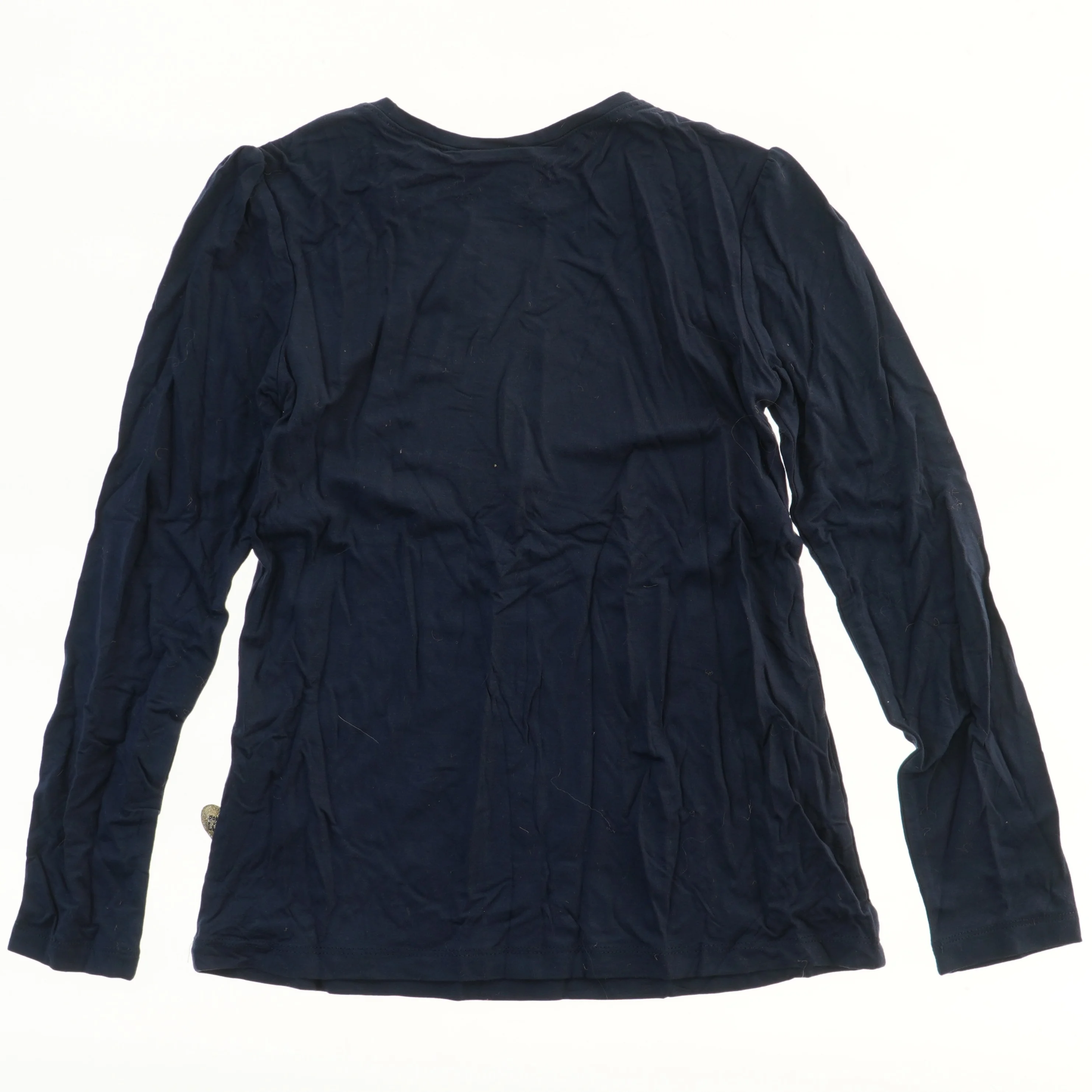 Langærmet blå bluse med tryk fra Pomp de Lux (str. 140)