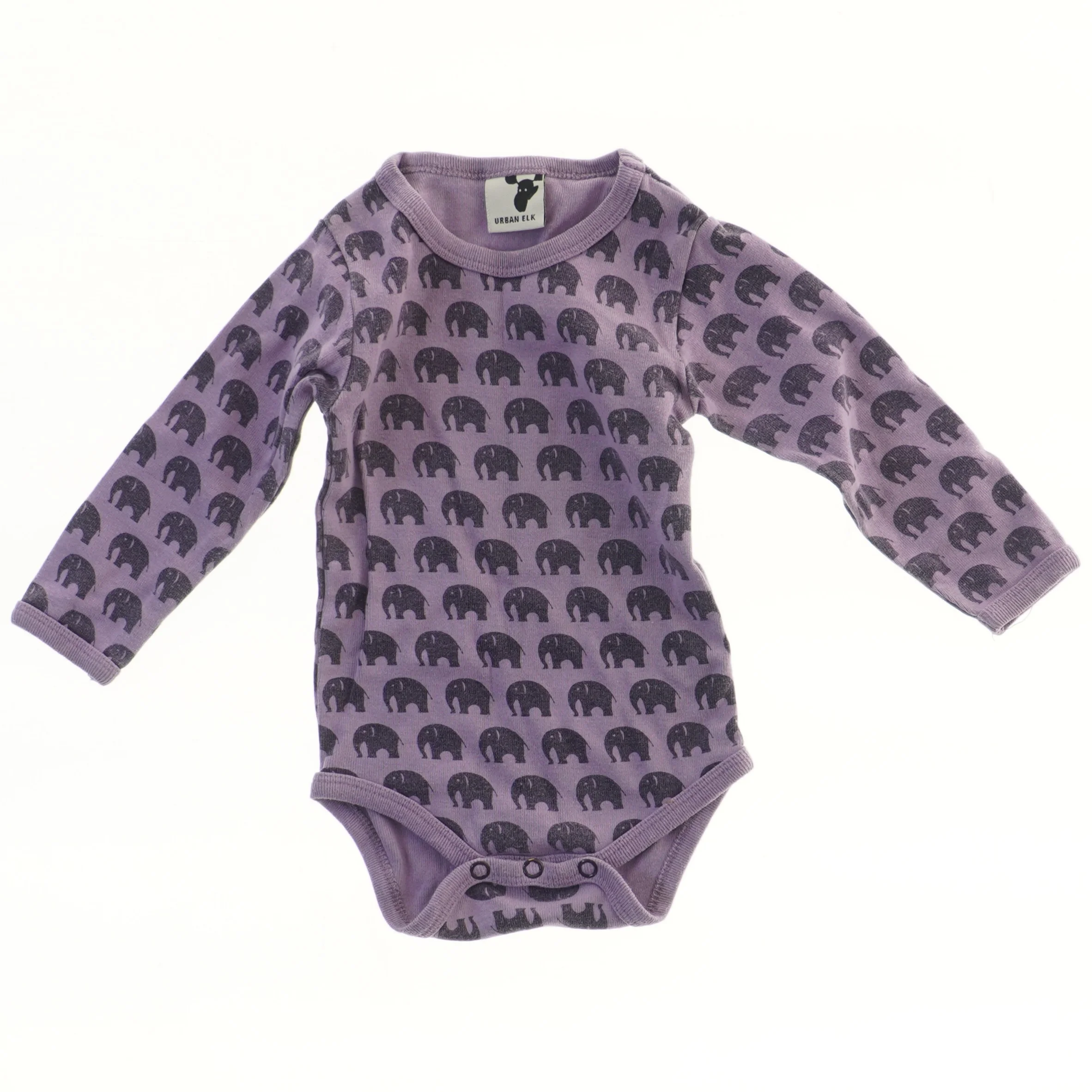 Langærmet bodystocking med elefantprint fra Urban Elk (str. 62)