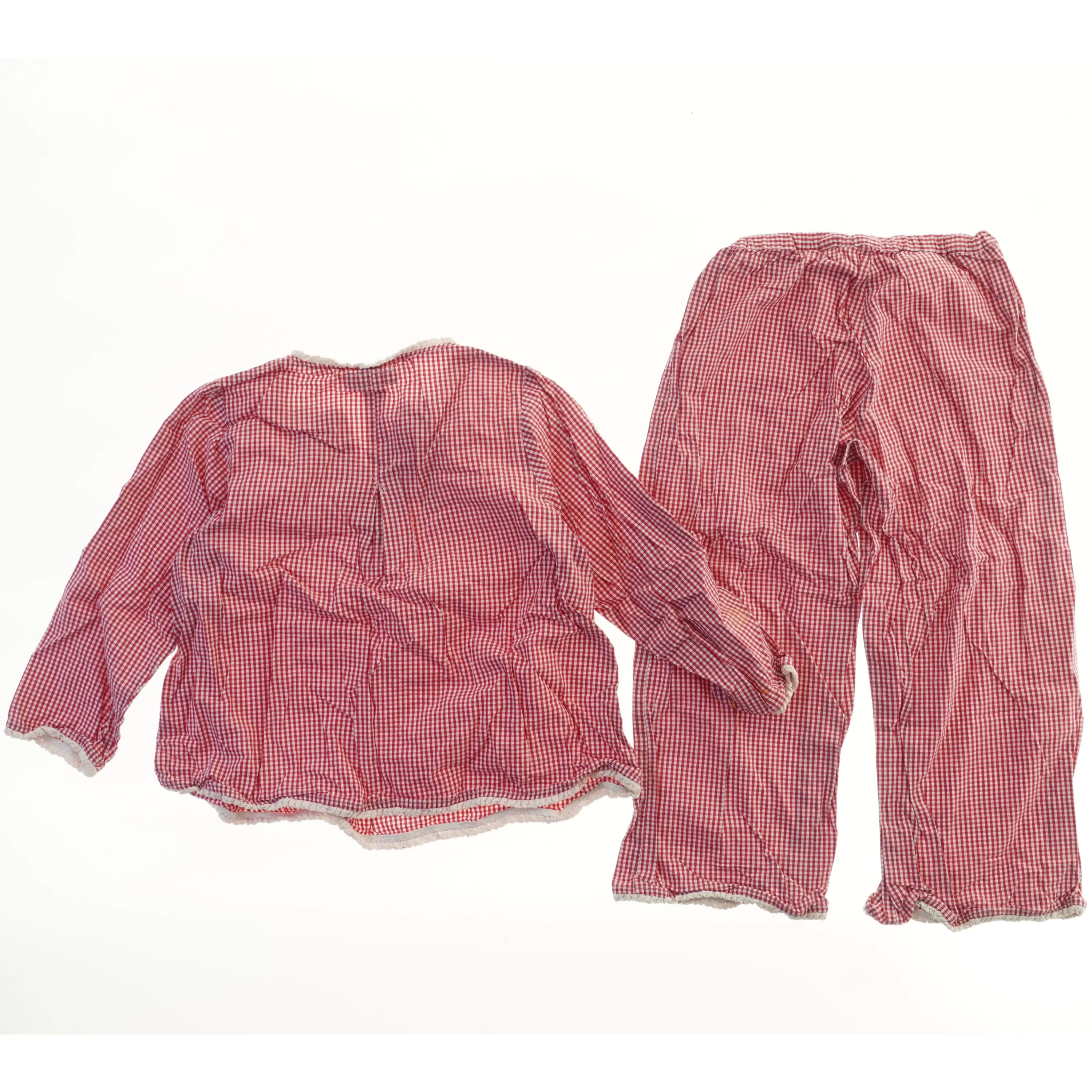 Rødternet pyjamassæt fra Wheat (str. 116)