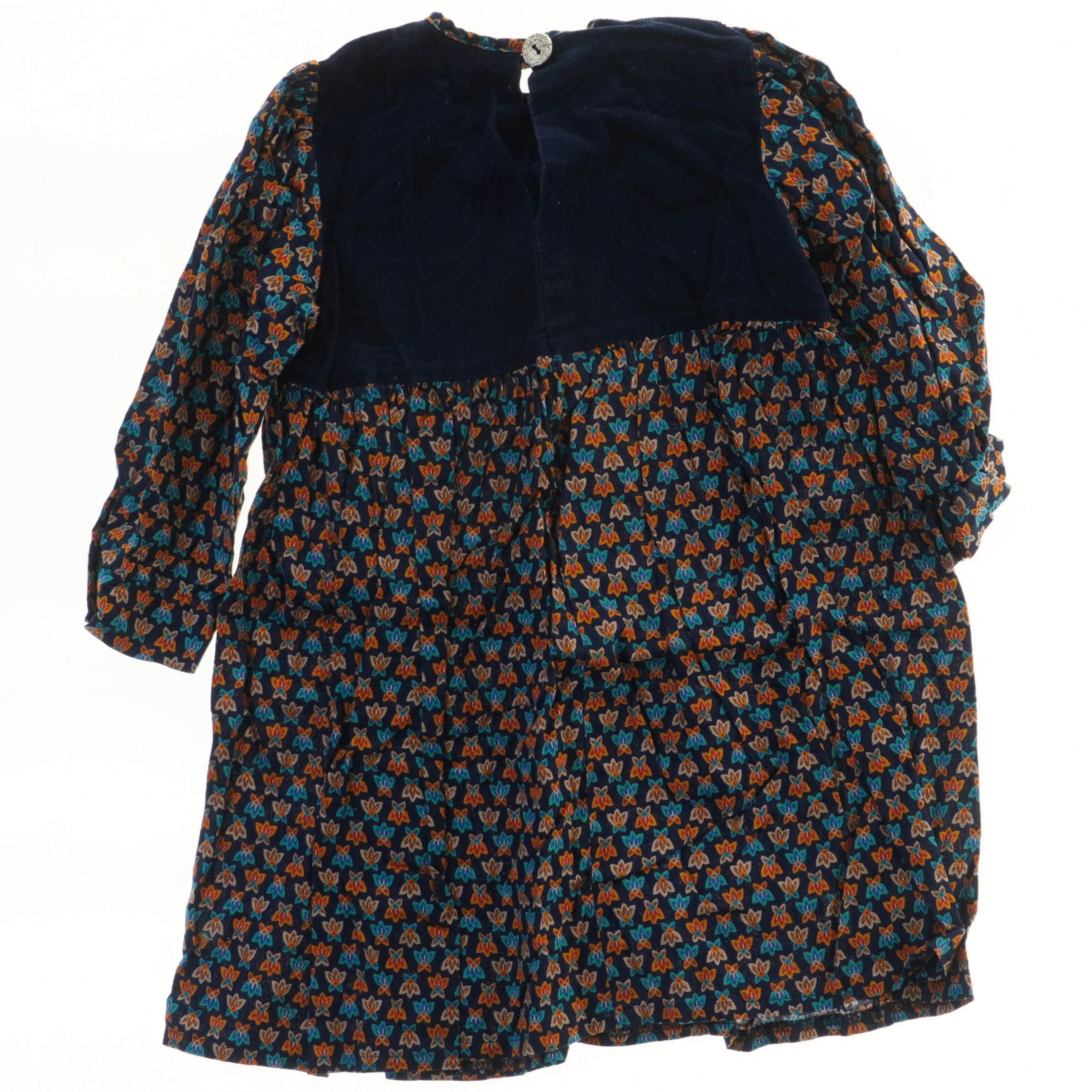 Langærmet kjole med mønster (str. 110)