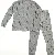 Grå pyjamassæt fra Name It (str.  trøje:128 bukser:122 cm)