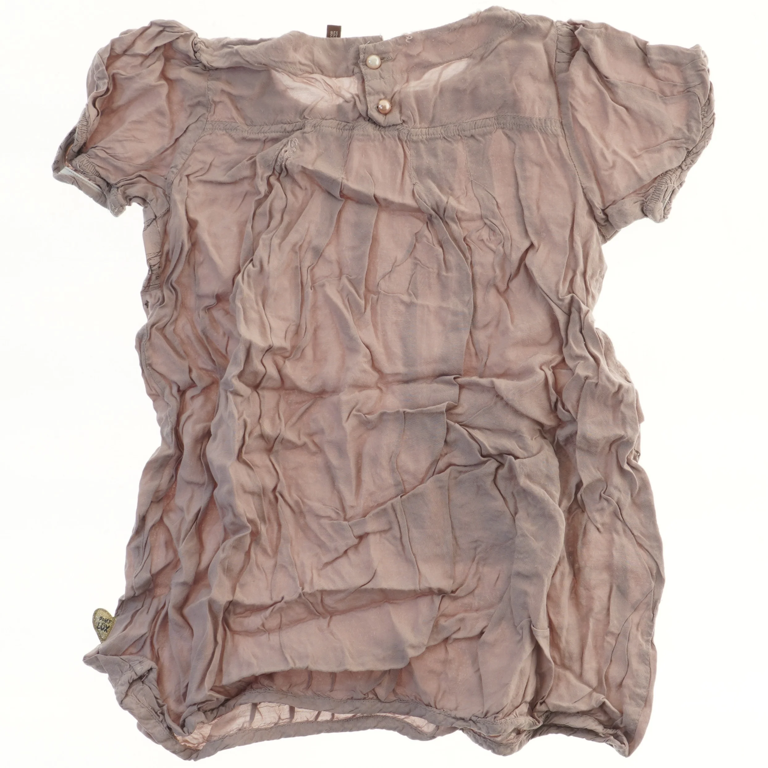 Kortærmet bluse med pailletter fra Pomp de Lux (str. 128)