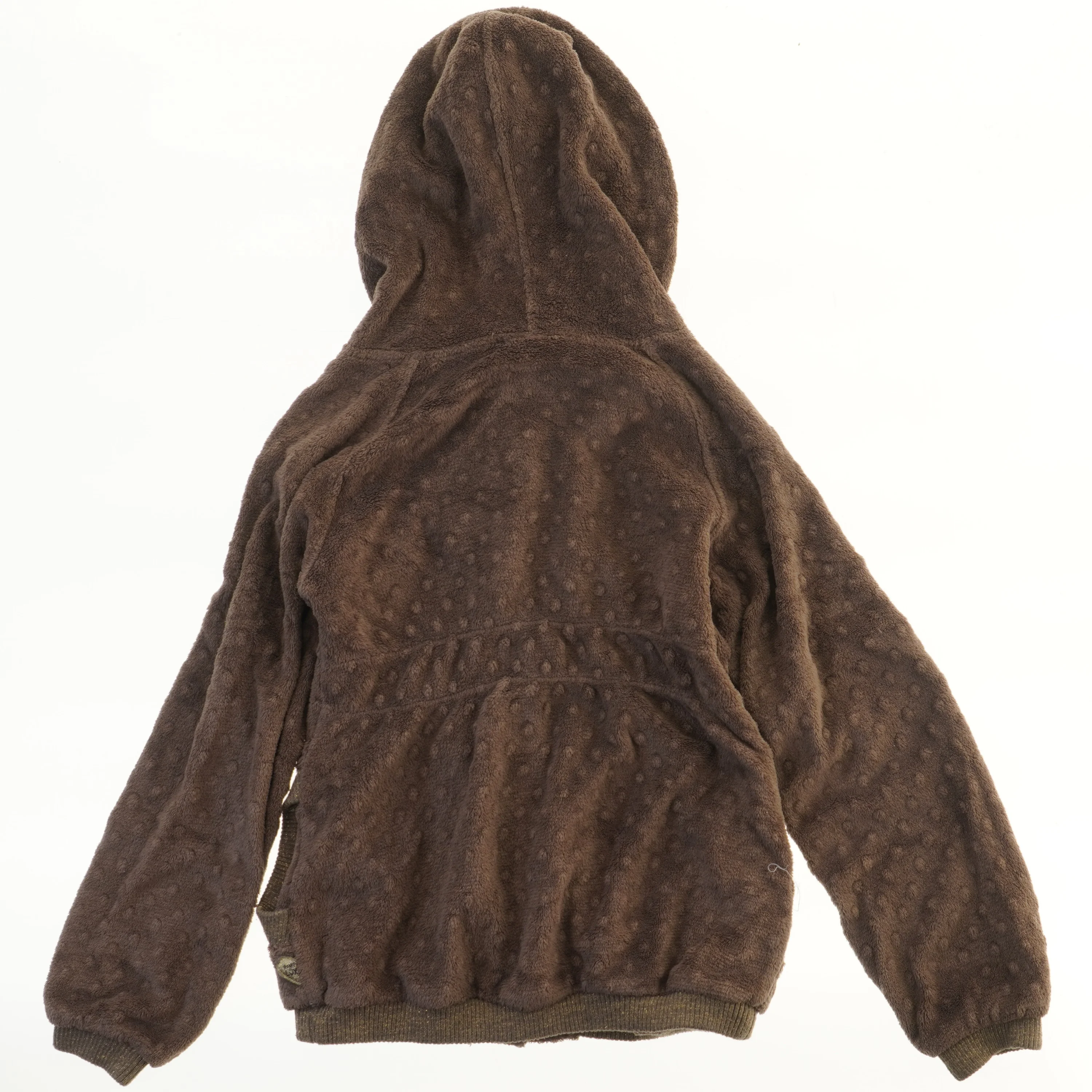 Brun fleecejakke med hætte fra Pomp de Lux (str. 140)