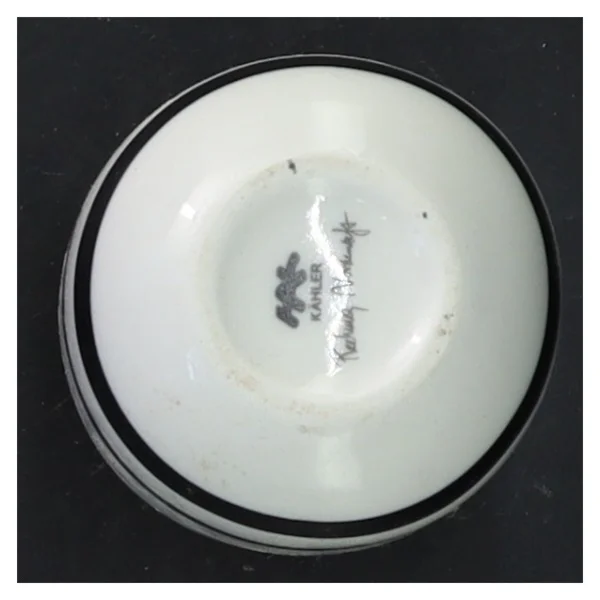 Kähler vase med sorte striber fra Kähler (str. 8x5 cm)