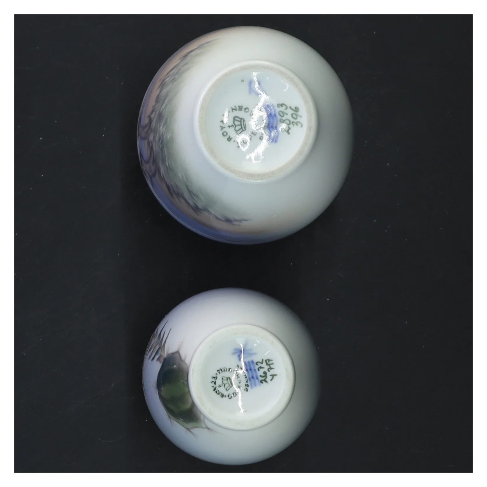 To Bing & Grøndahl vaser fra Royal Copenhagen (str. 11x6&10,5x7 cm)