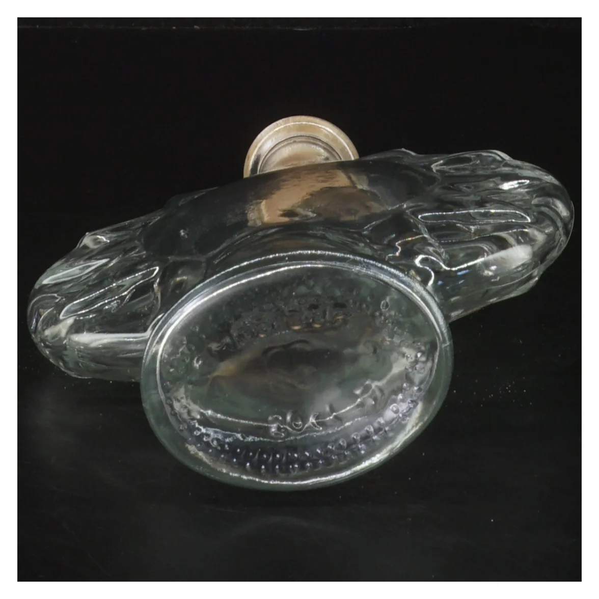 Glasflaske med solmotiv (str. 19x14 cm)