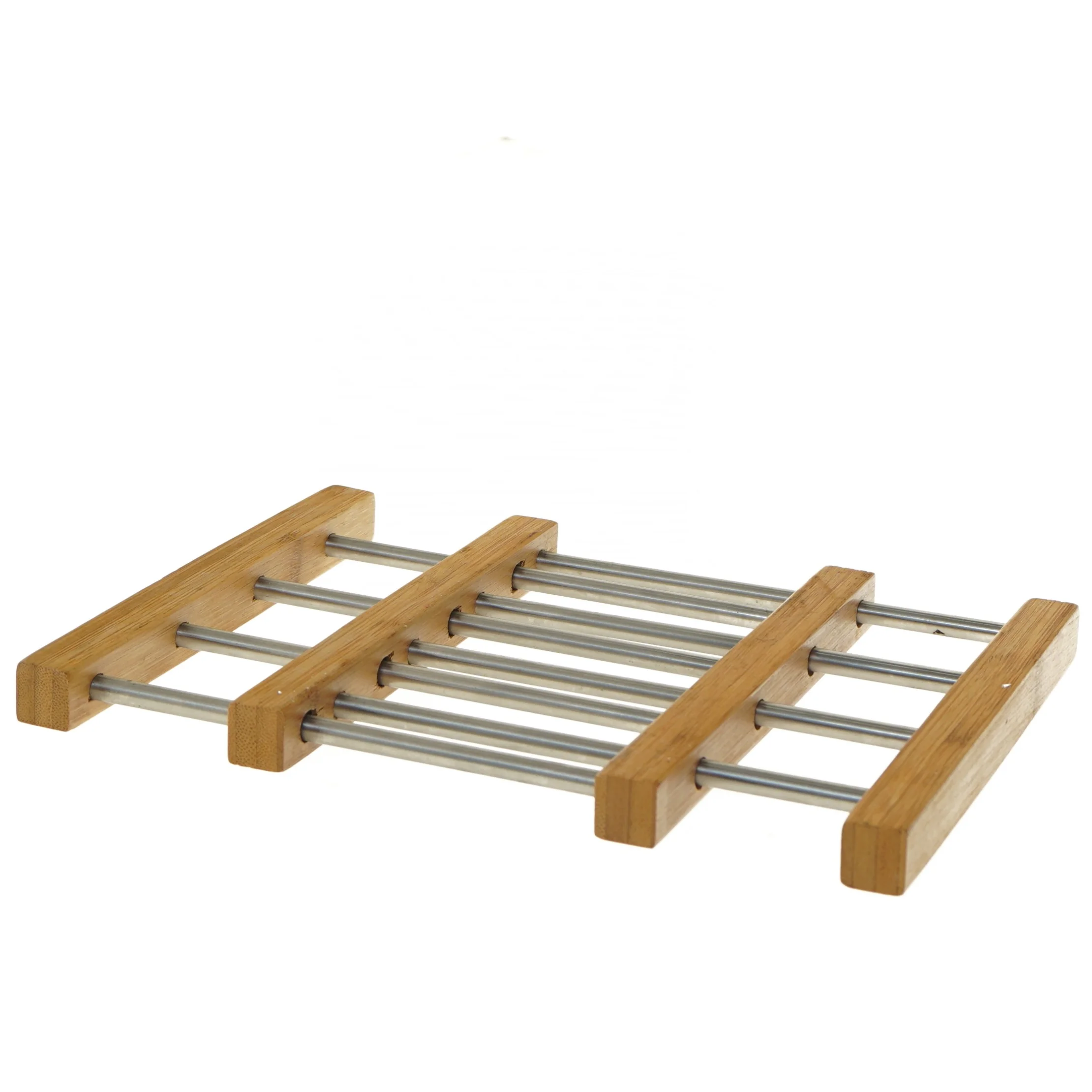 Bordskåner i bambus og metal (str. 24-40 cm)