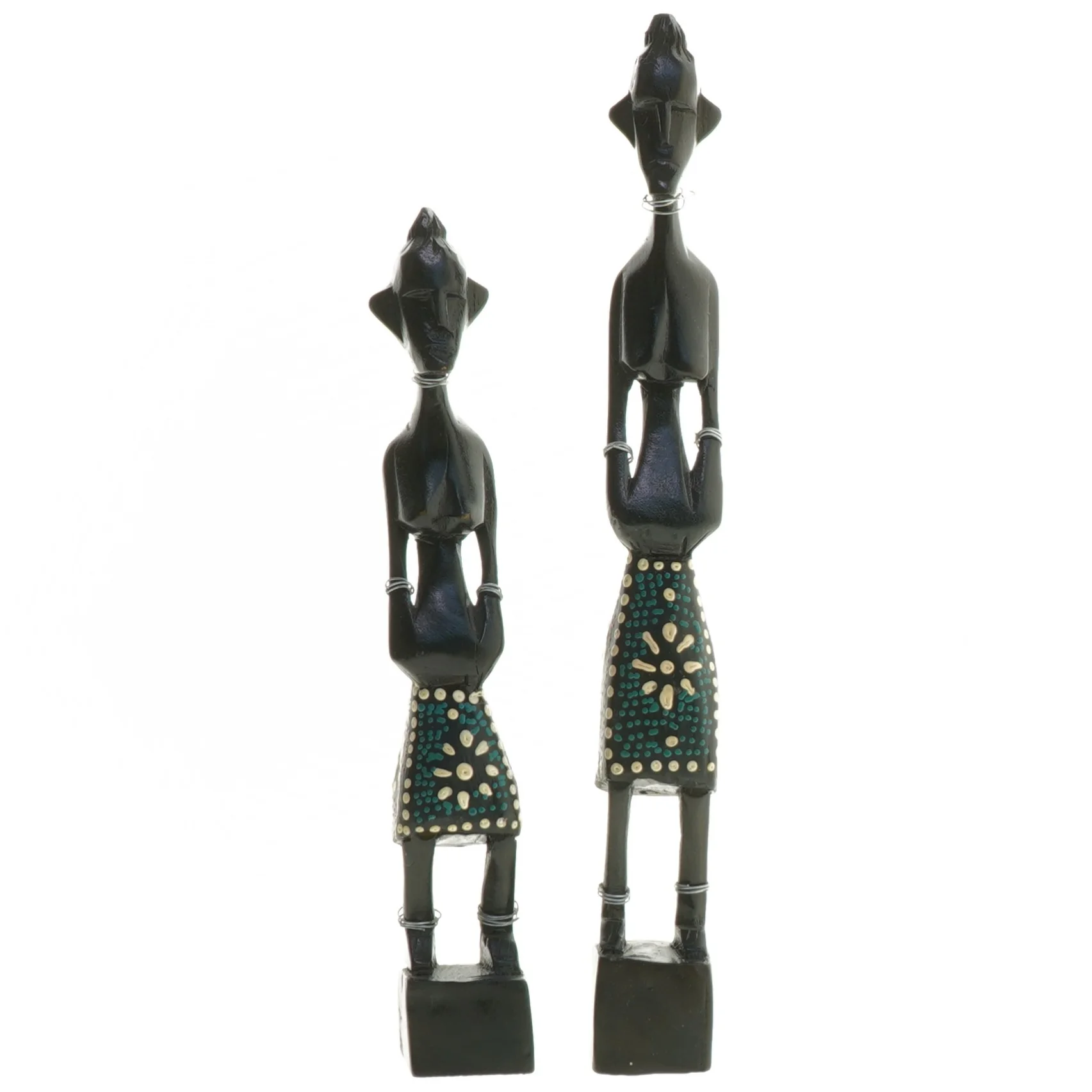 Afrikanske figurer (str. 19 cm og 24 cm)