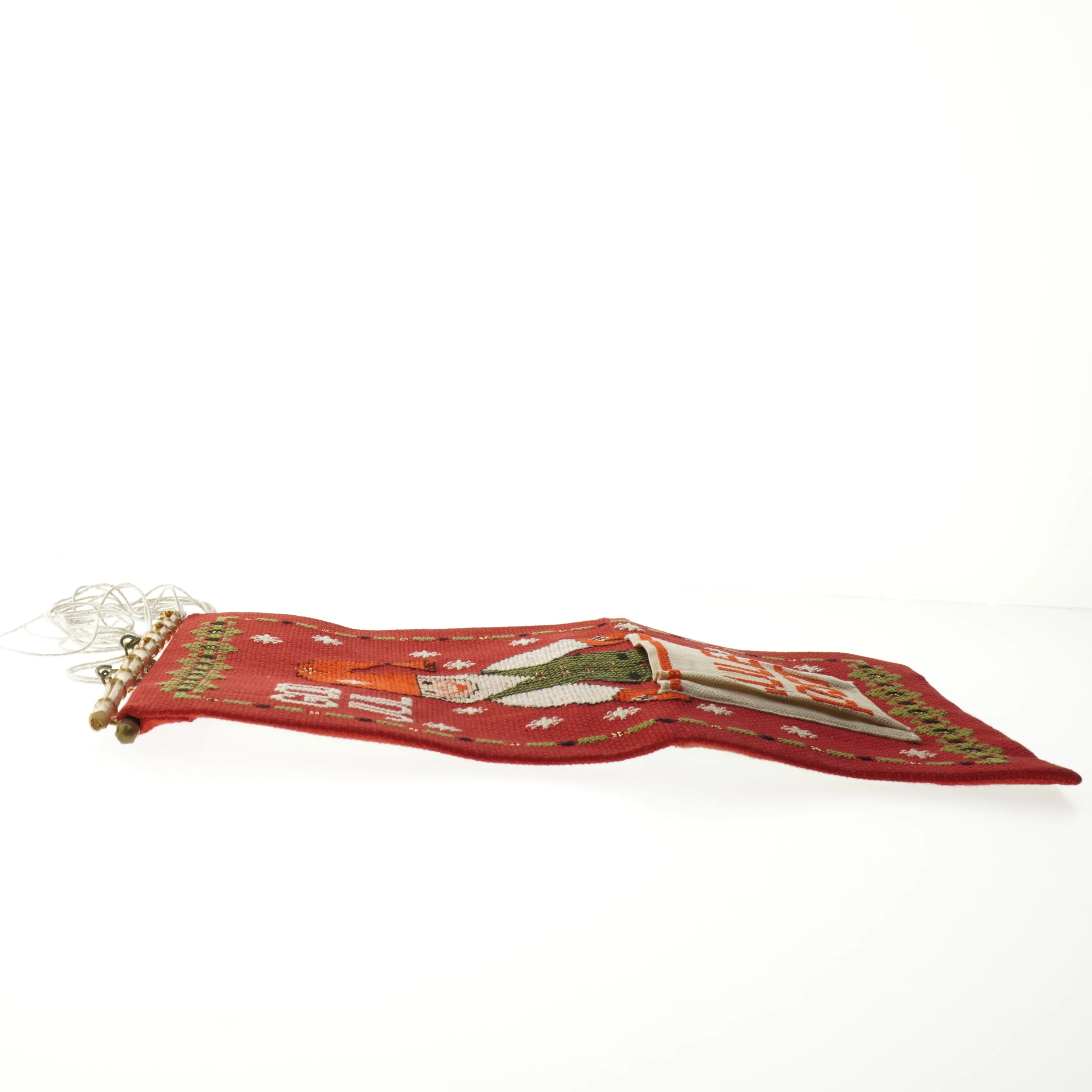 Broderet julepost ophæng (str. 38x24 cm)