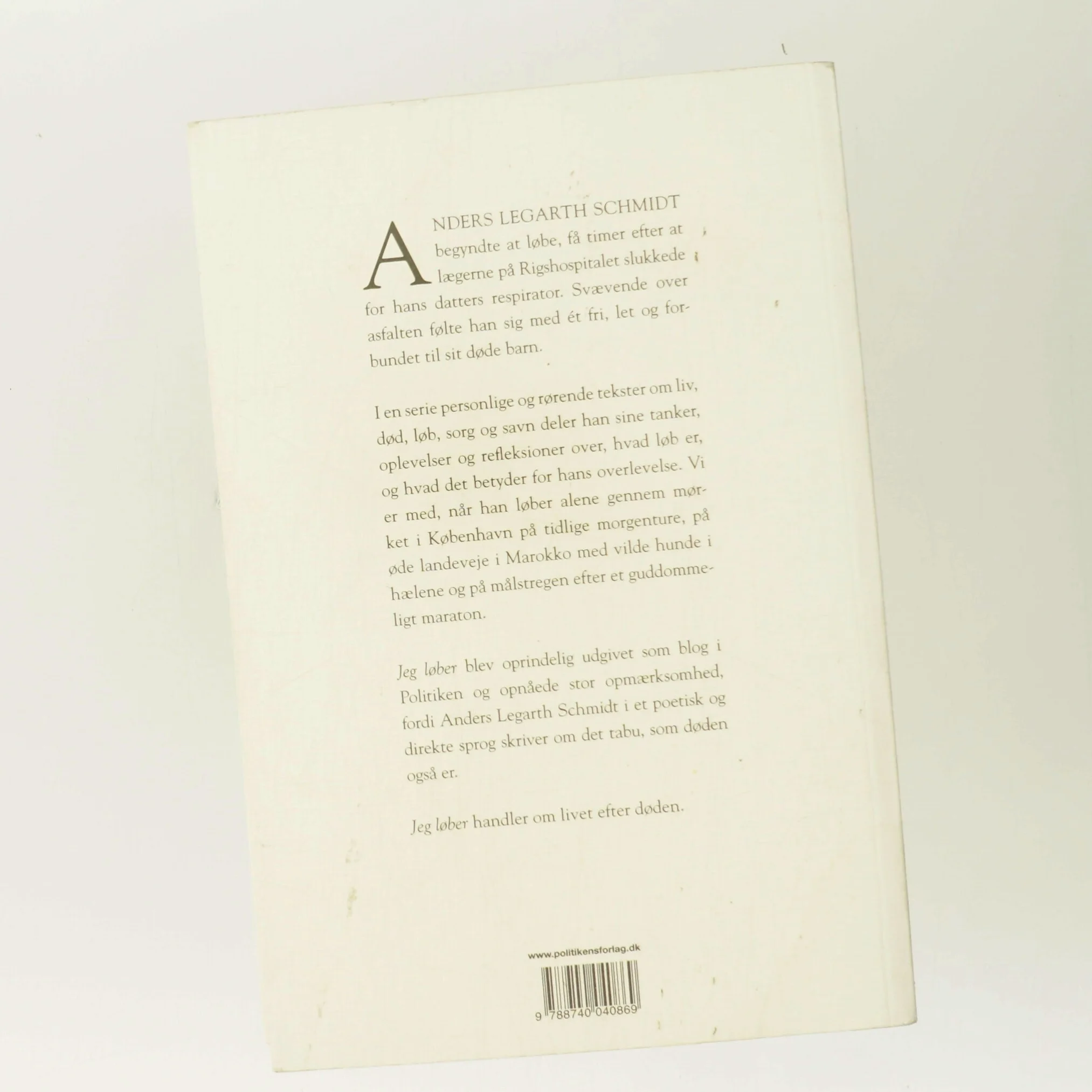 Jeg løber af Anders Legarth Schmidt (Bog)