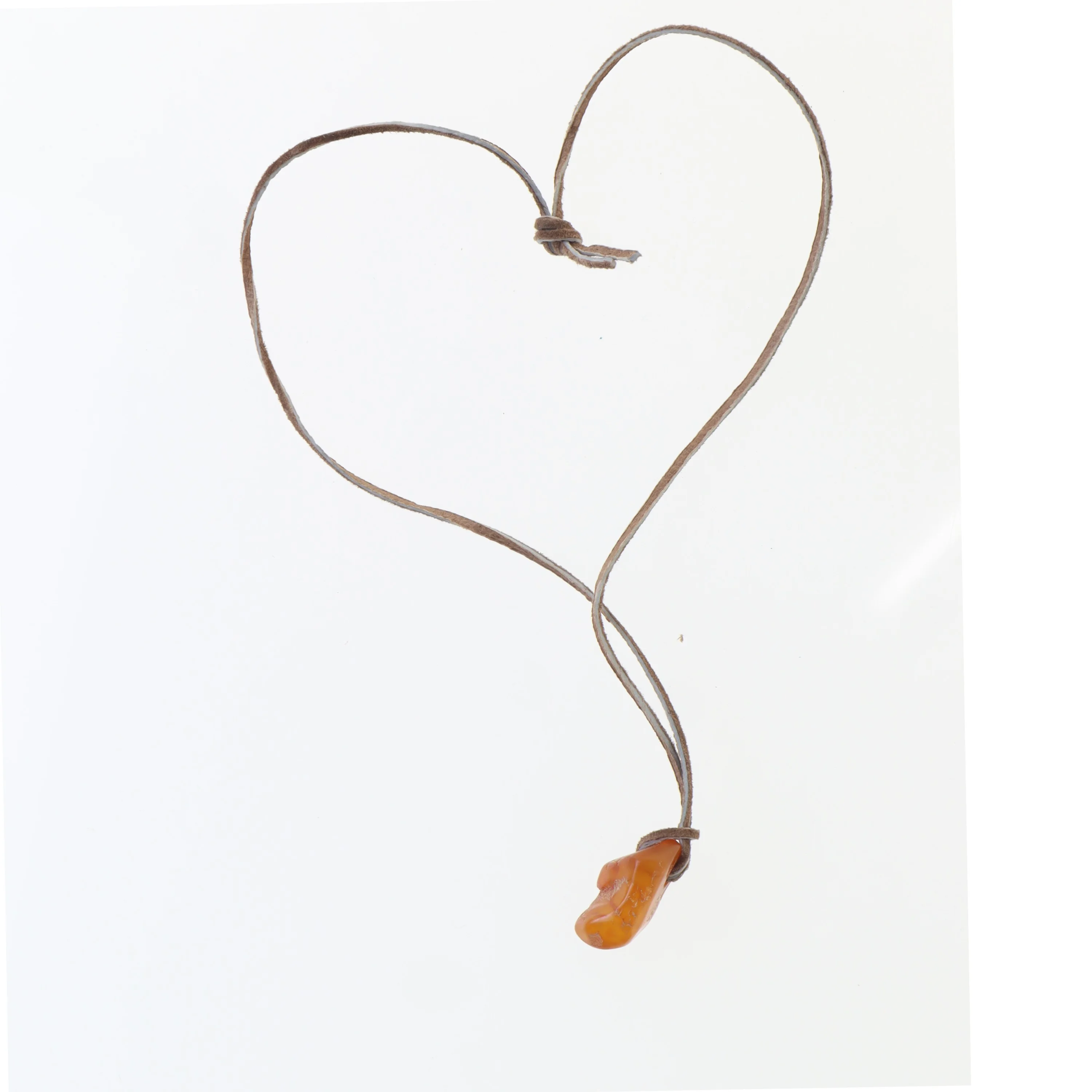 Halskæde med stenvedhæng (str. 33 cm)