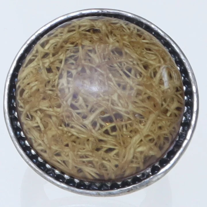 Vintage ring med brun sten (str. 58 mm)