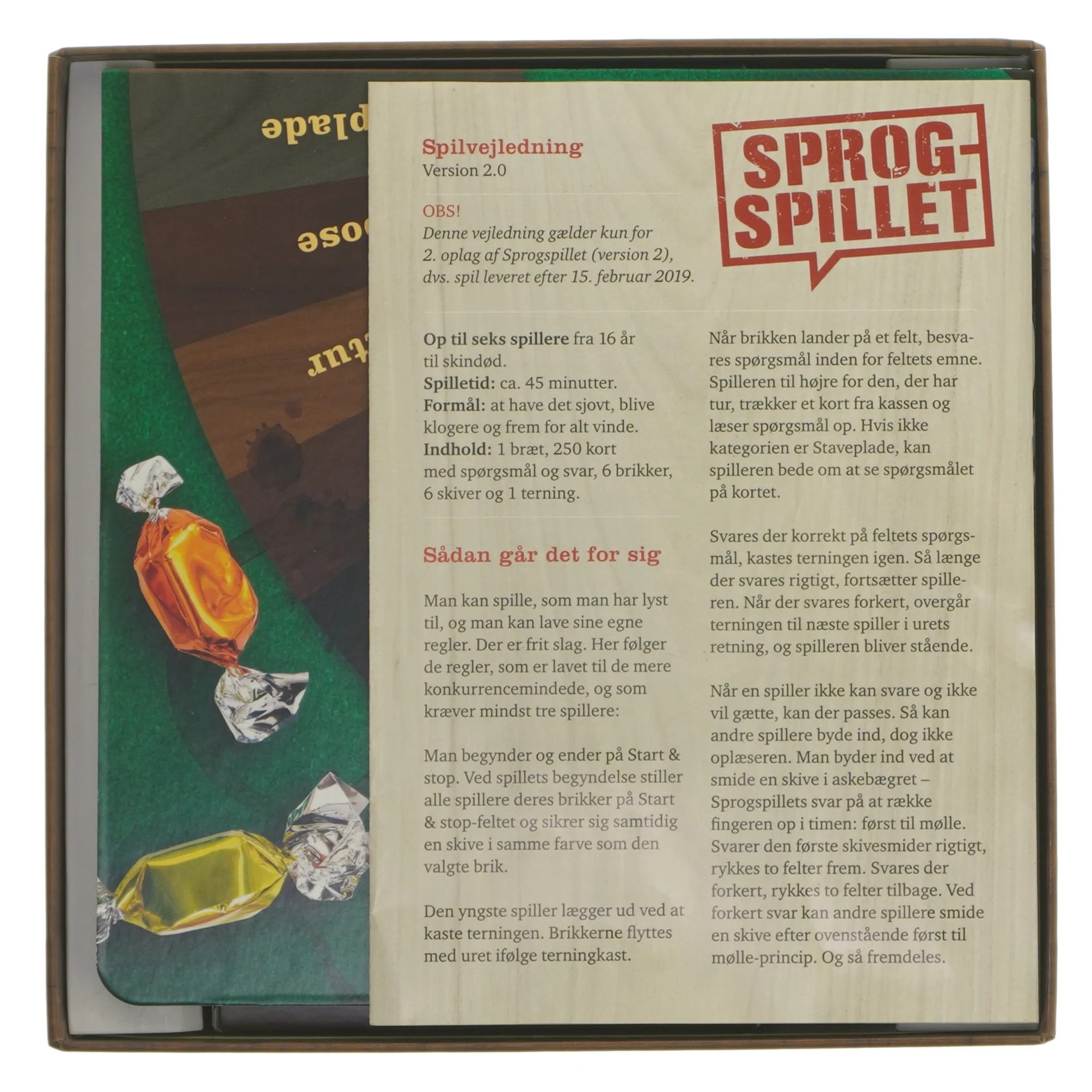 Sprogspillet brætspil (str. 23x23 cm)