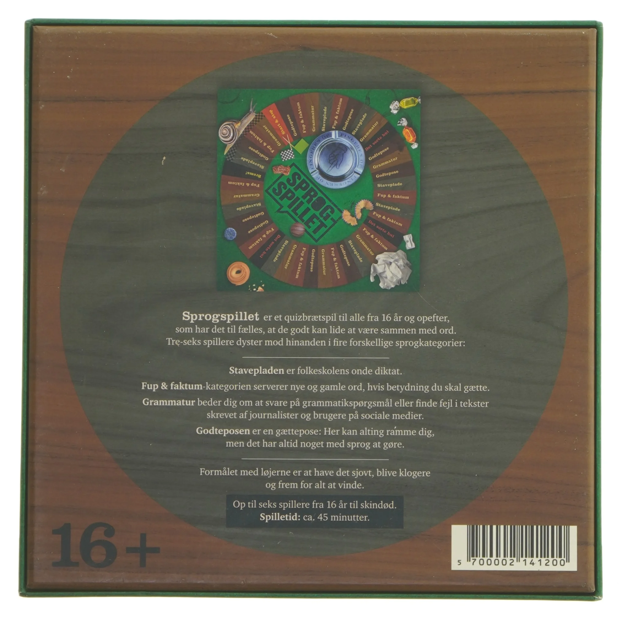 Sprogspillet brætspil (str. 23x23 cm)