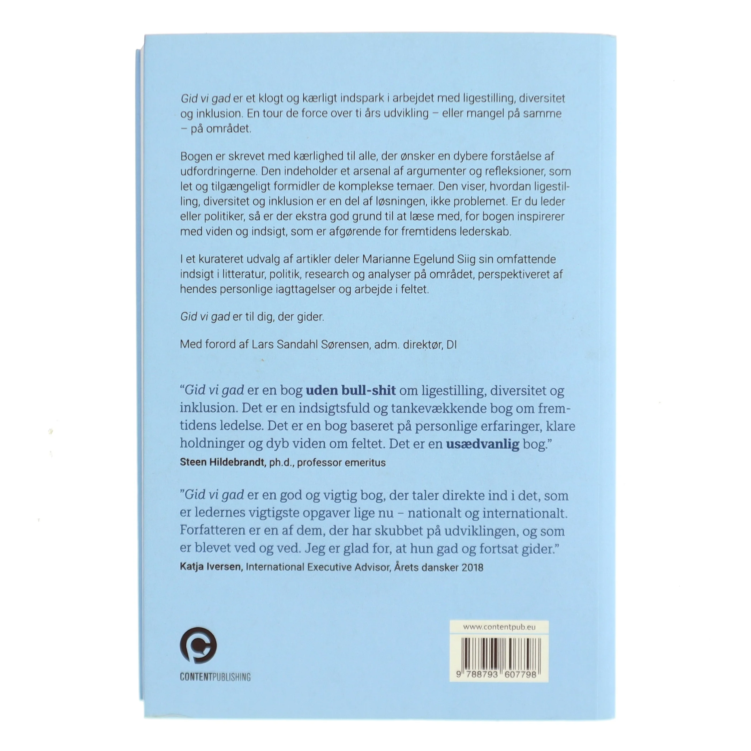 Gid vi gad : om viljen og vejen til ligestilling, diversitet og inklusion af Marianne Egelund Siig (Bog)