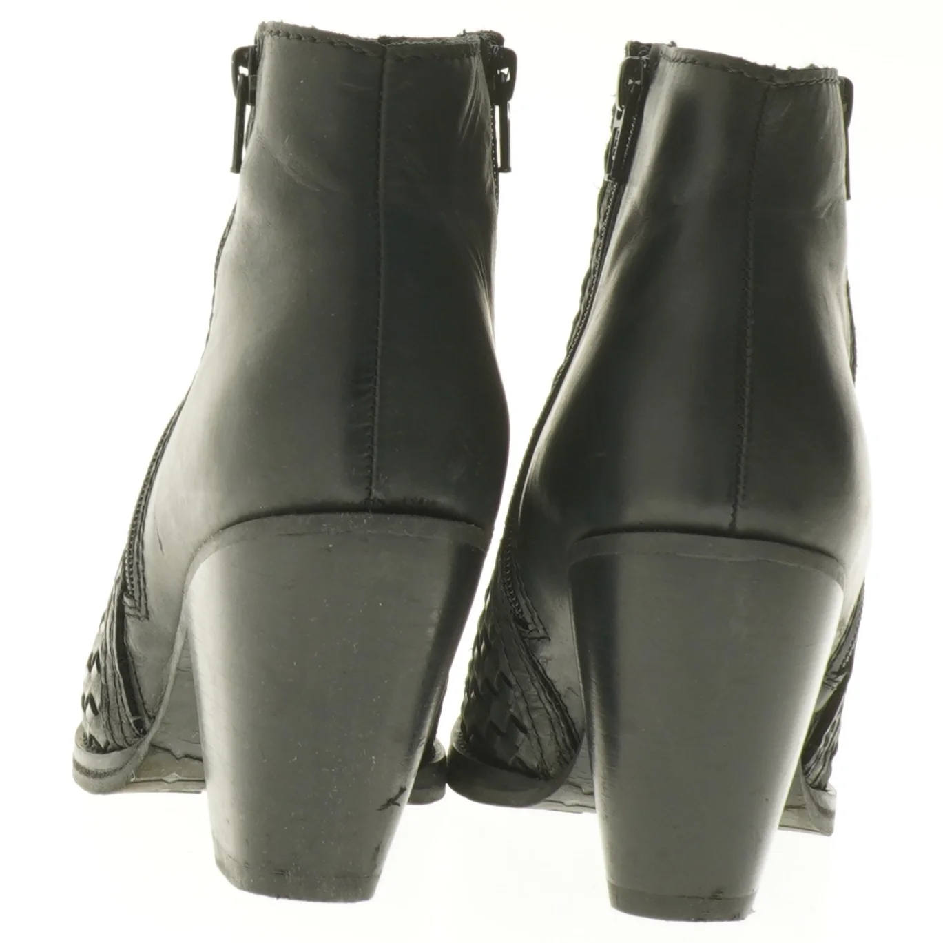 Sorte ankelstøvler med hæl fra Gardena (str. 39 )