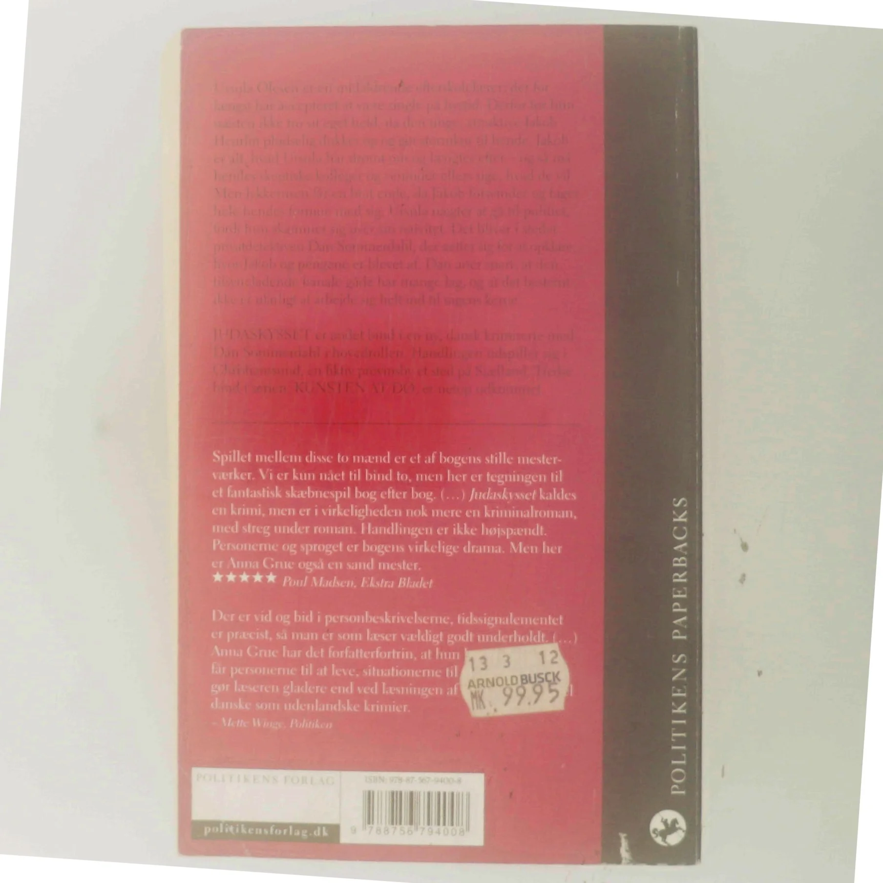 Judaskysset af Anna Grue (Bog)