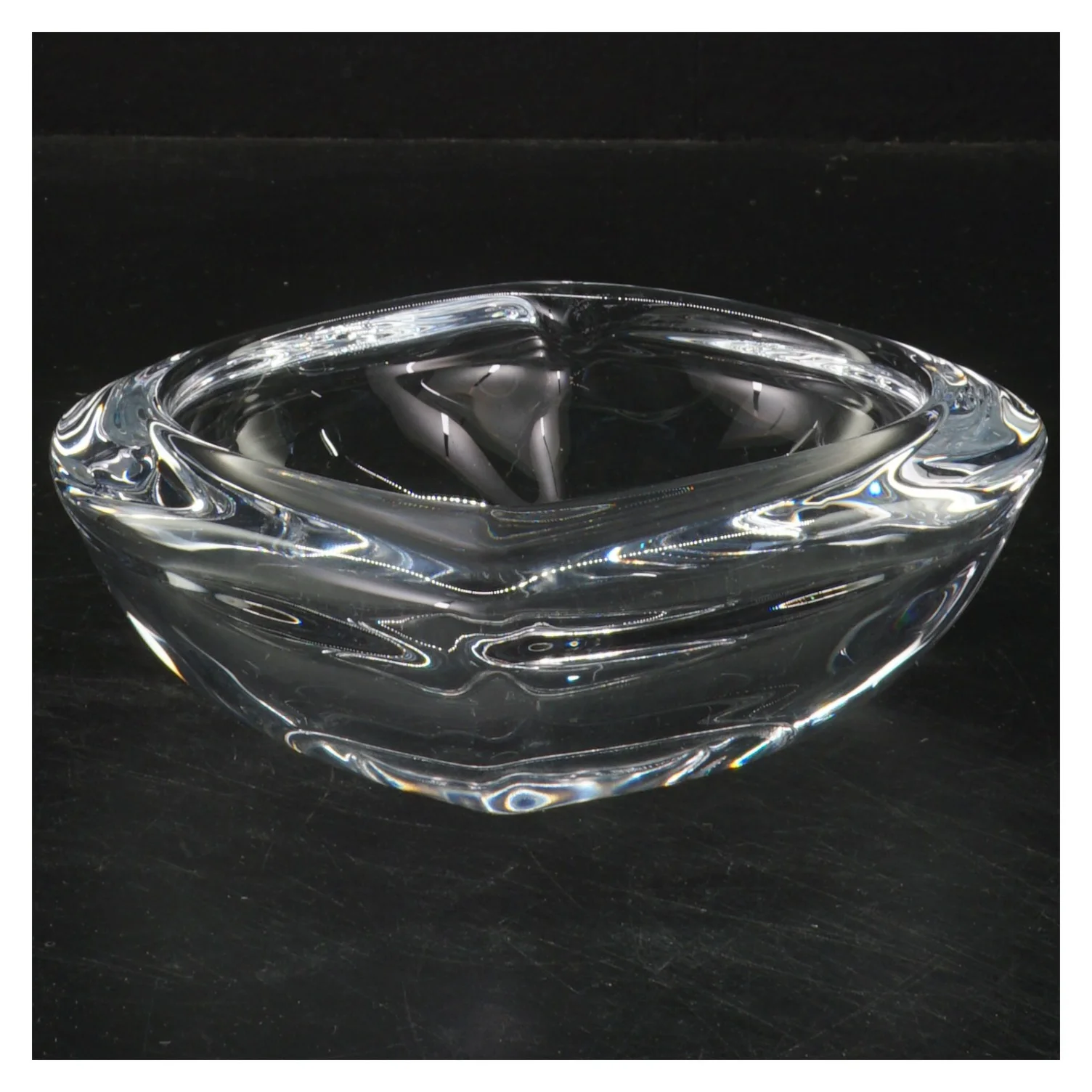 Glashjerte formet skål (str. Ø 14 cm)